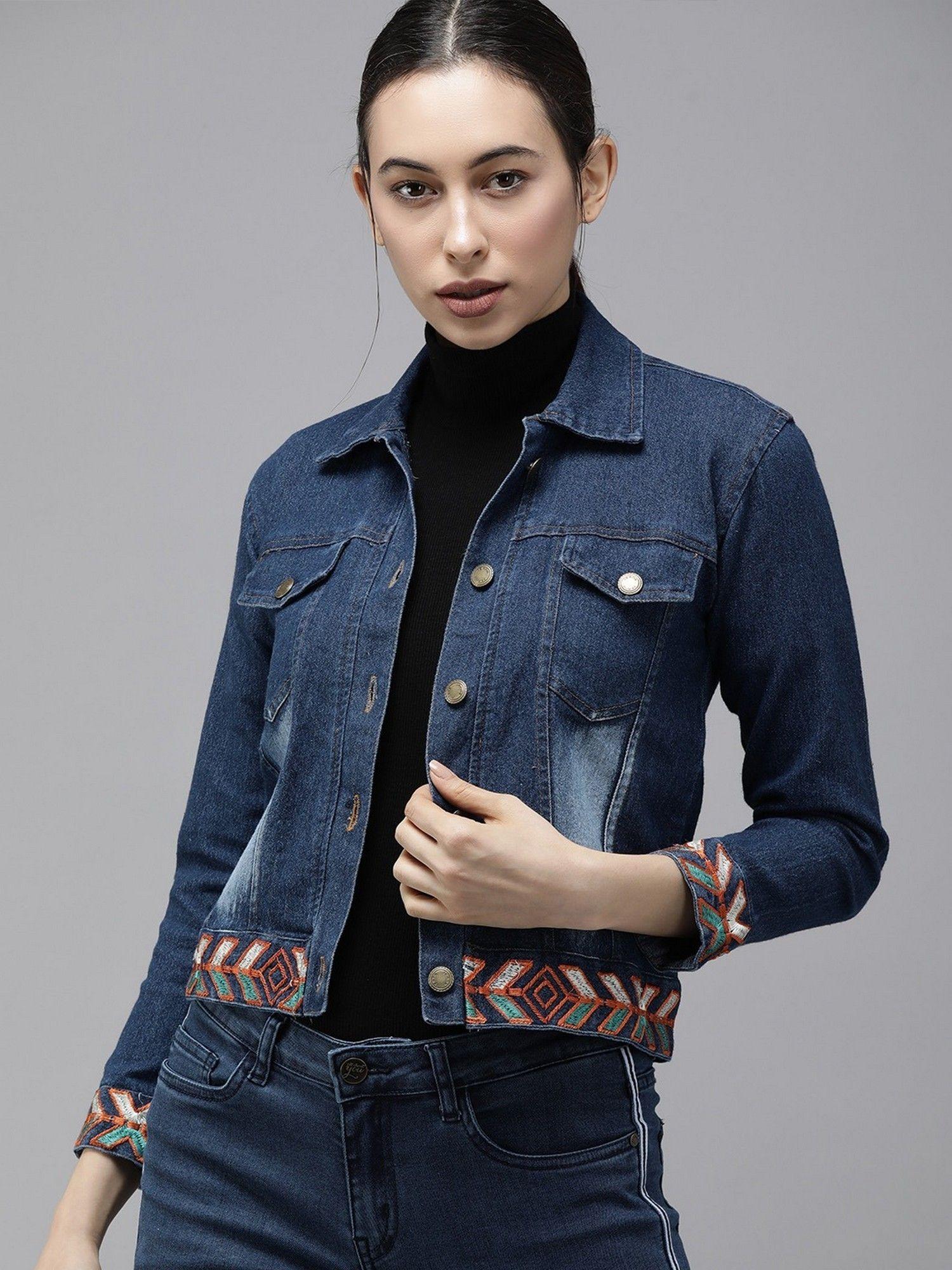 womens denim jacket blue