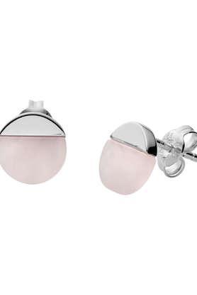 womens ellen silver sterling silver rose quartz earrings skjs0005040