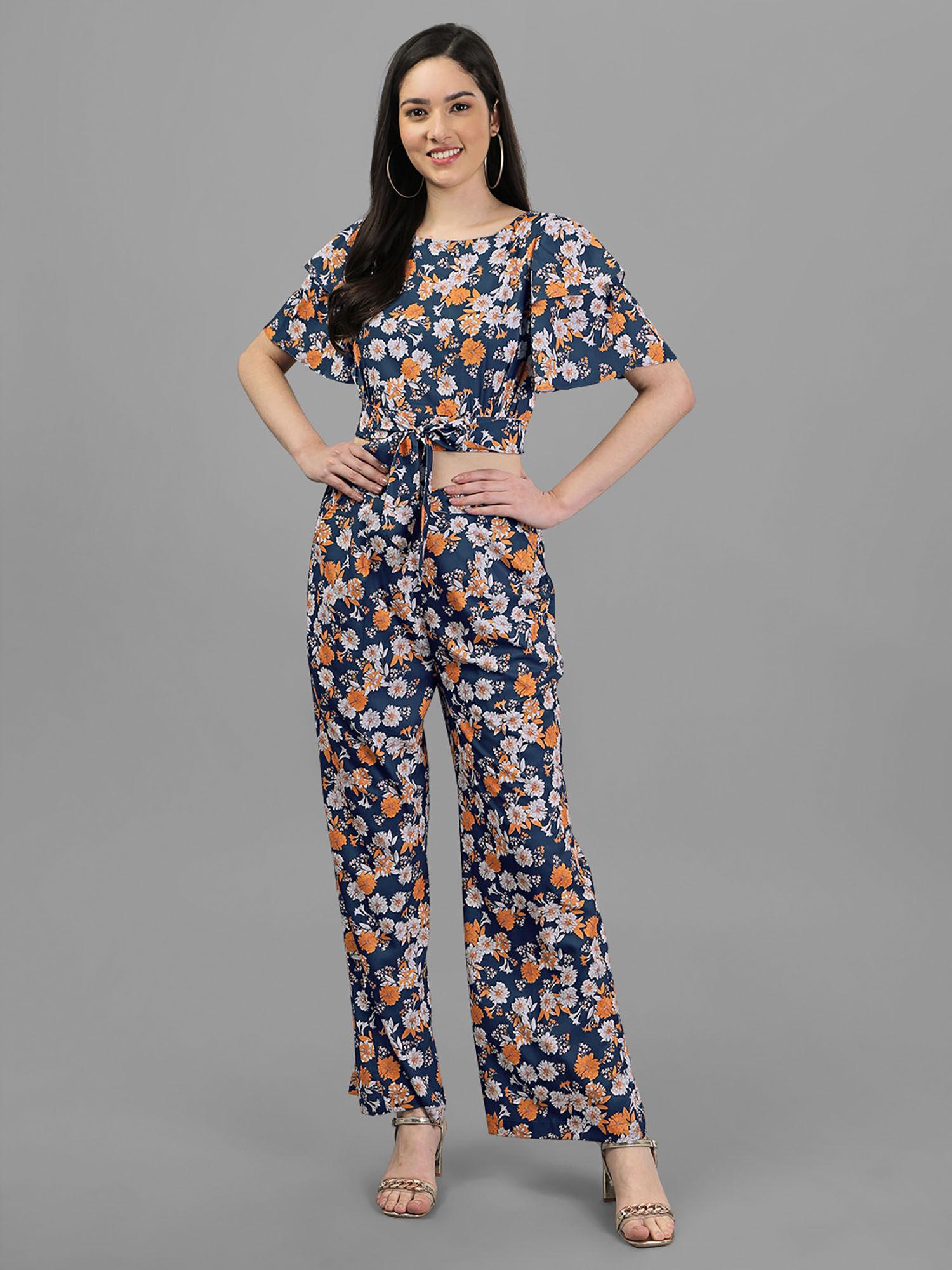 womens floral printed co-ords (set of 2)