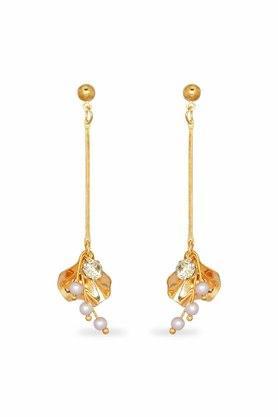 womens flower petal drop earring