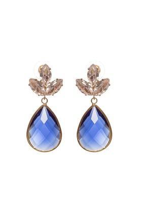 womens glamorous blue teardrop earrings 2054