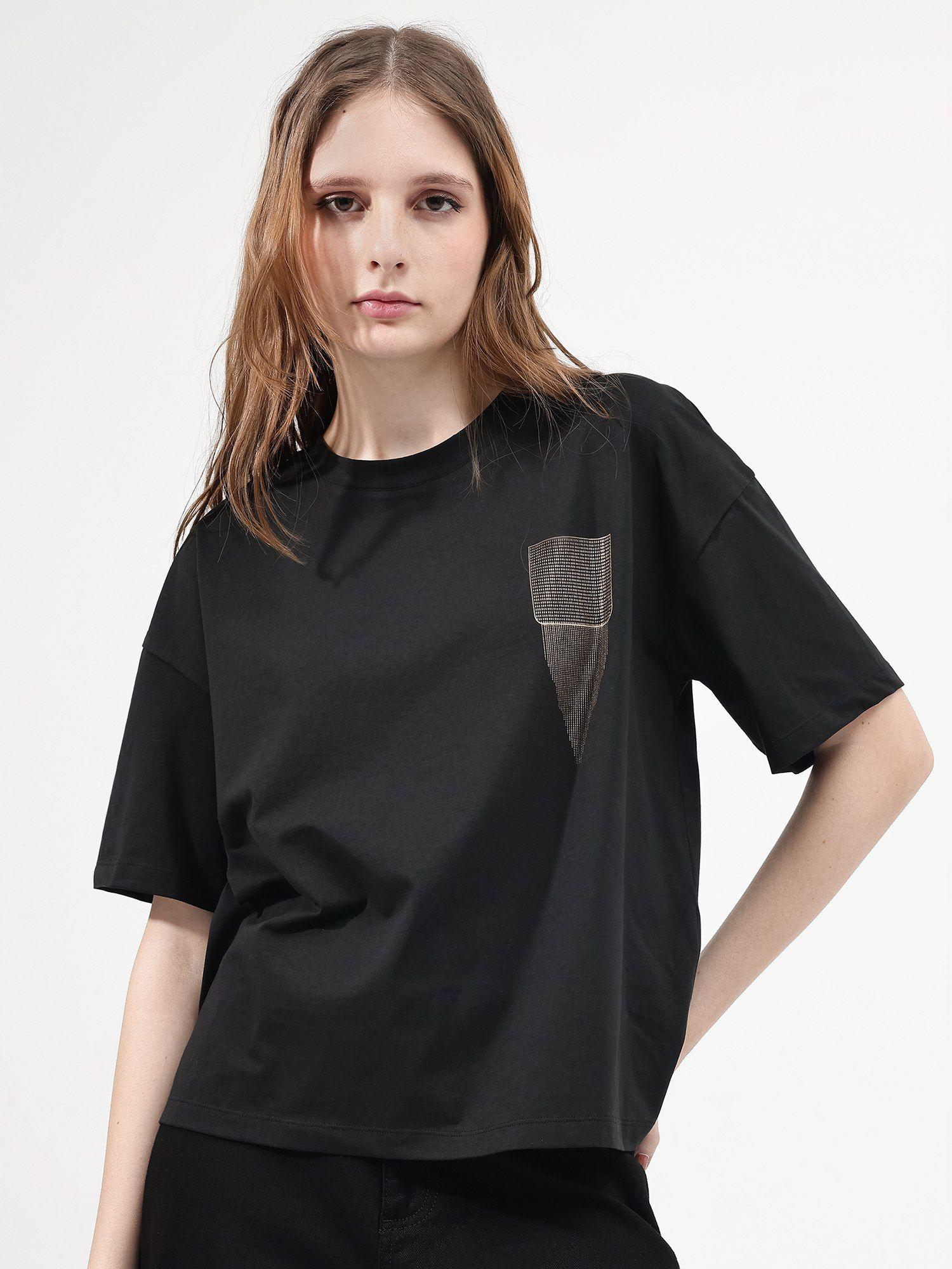 womens glondit black t-shirt