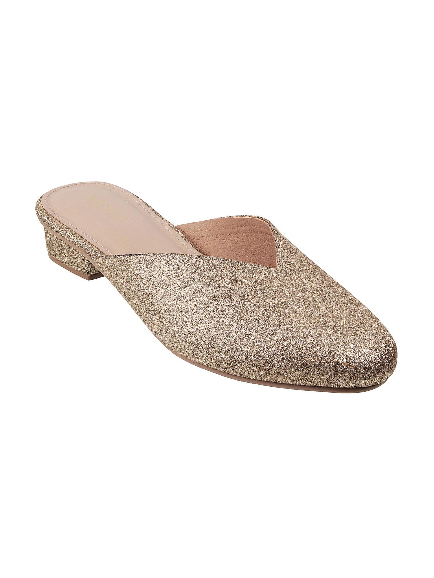 womens gold mules metro embellished gold mules