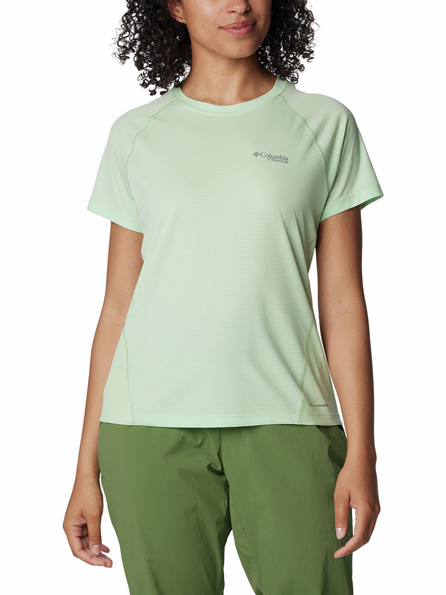 womens green cirque river short sleeve crew t-shirt