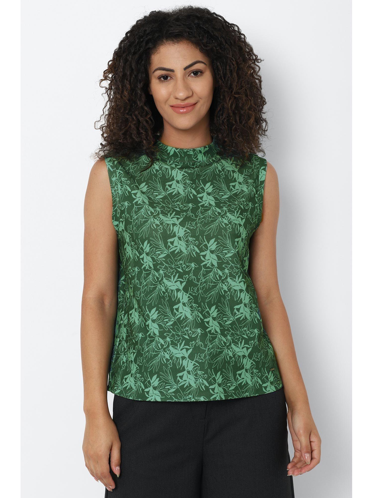 womens green top