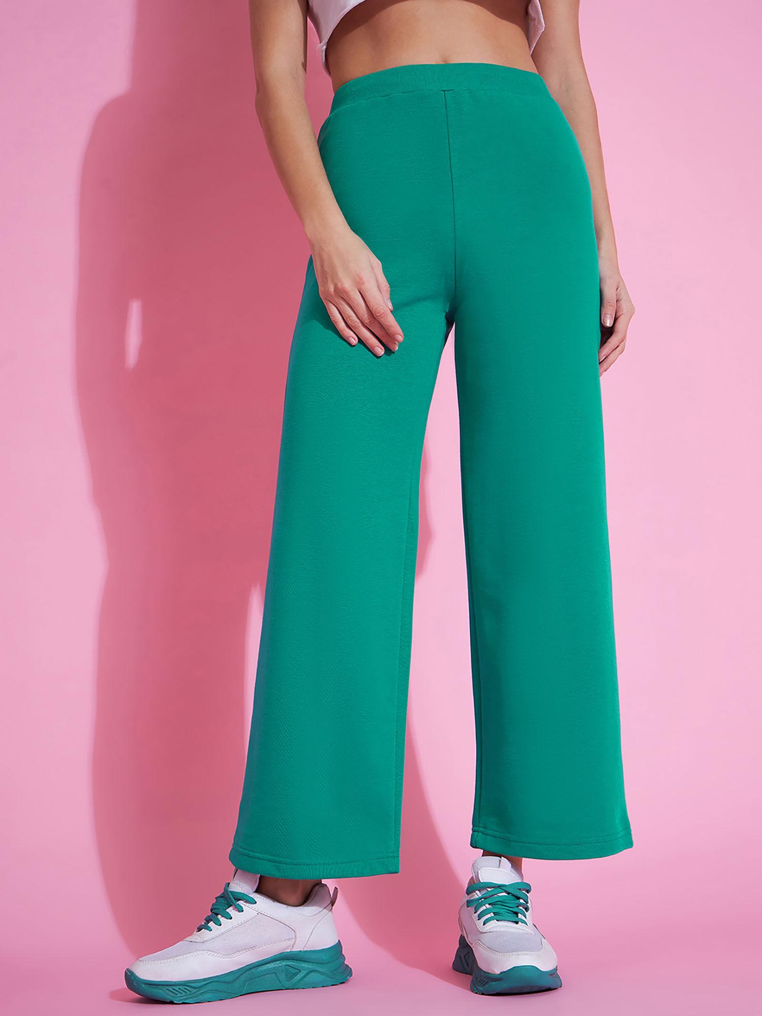 womens green winterwear pant