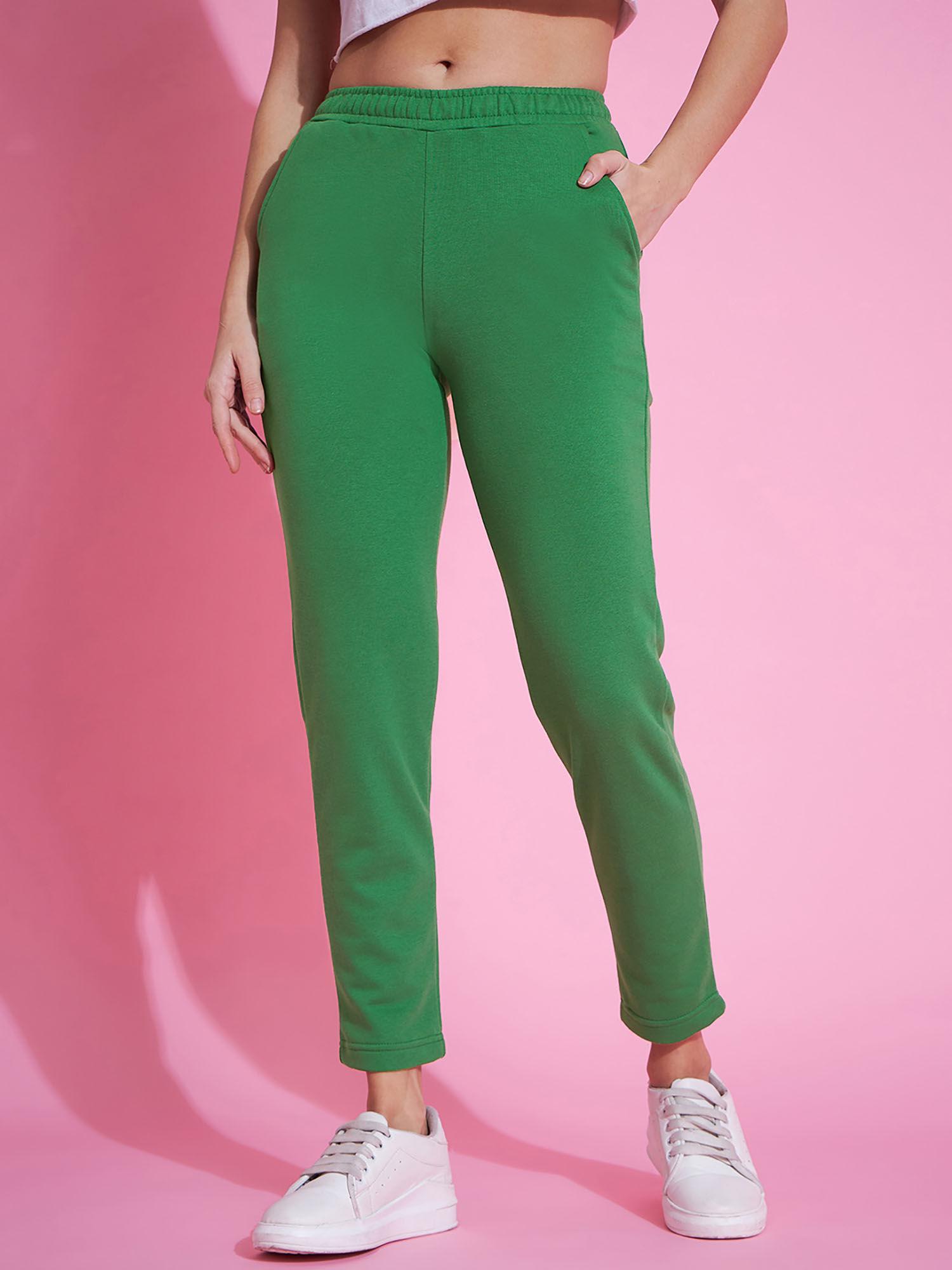 womens green winterwear pant