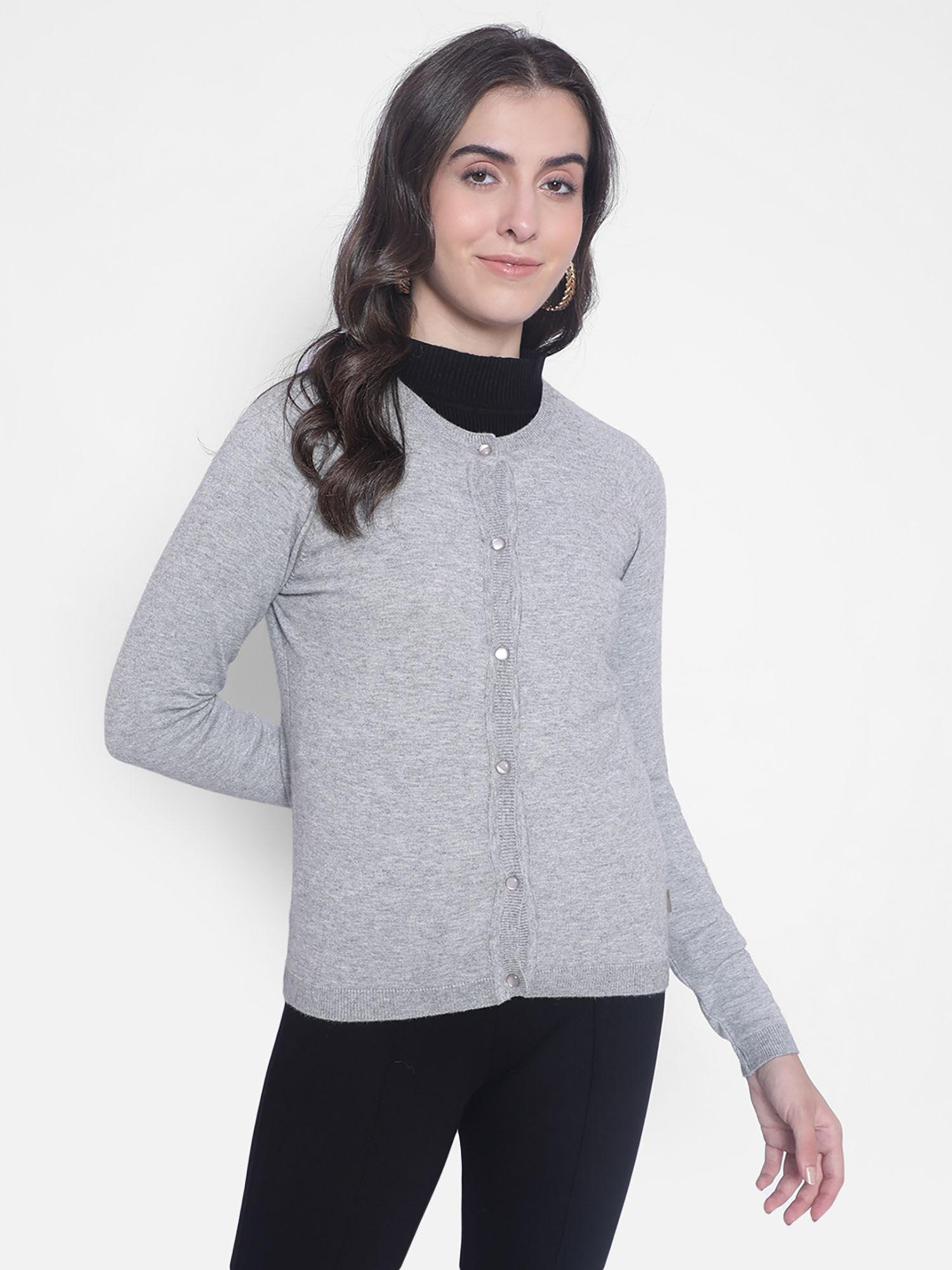 womens grey cardigan