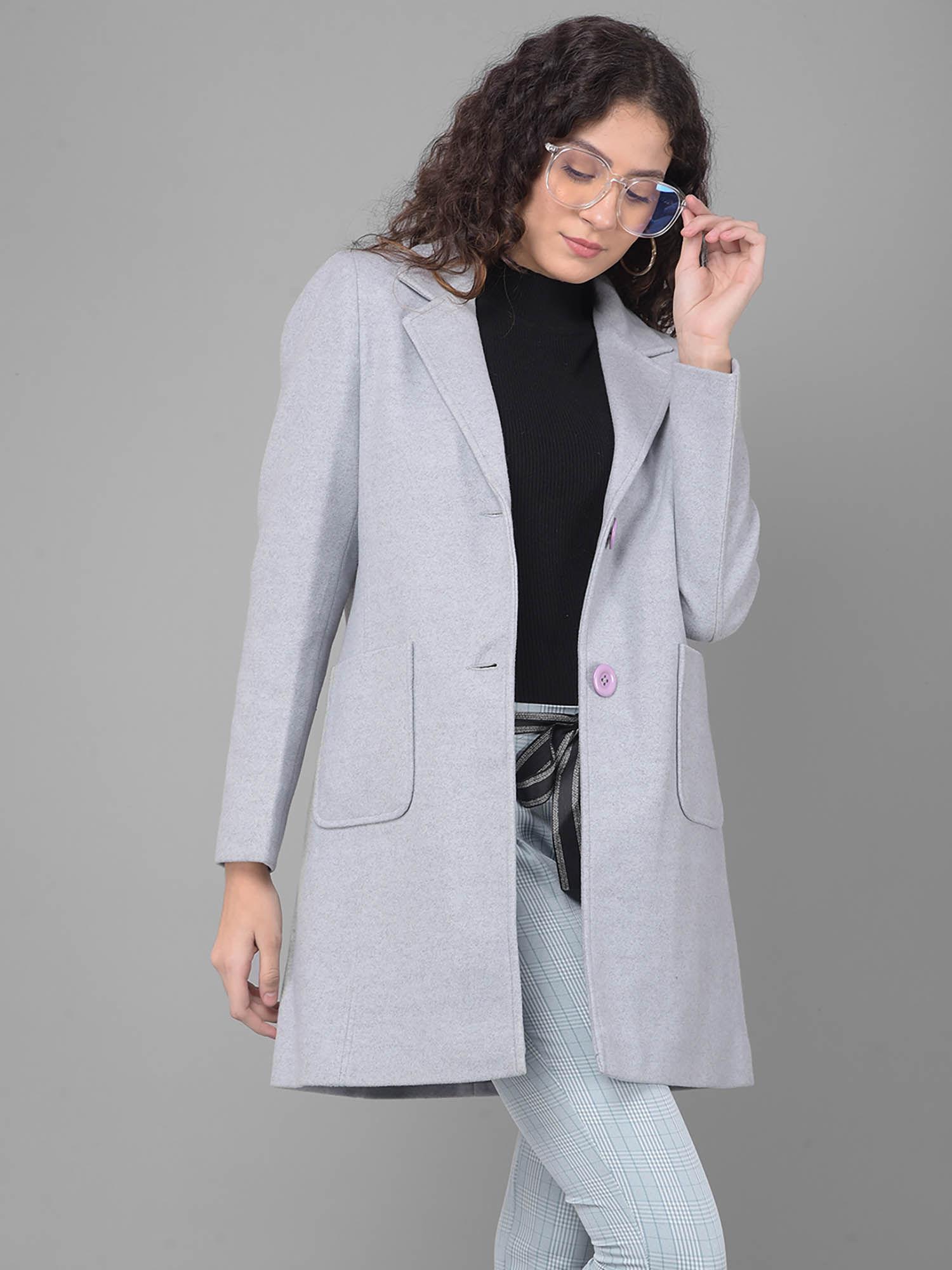 womens grey overcoat