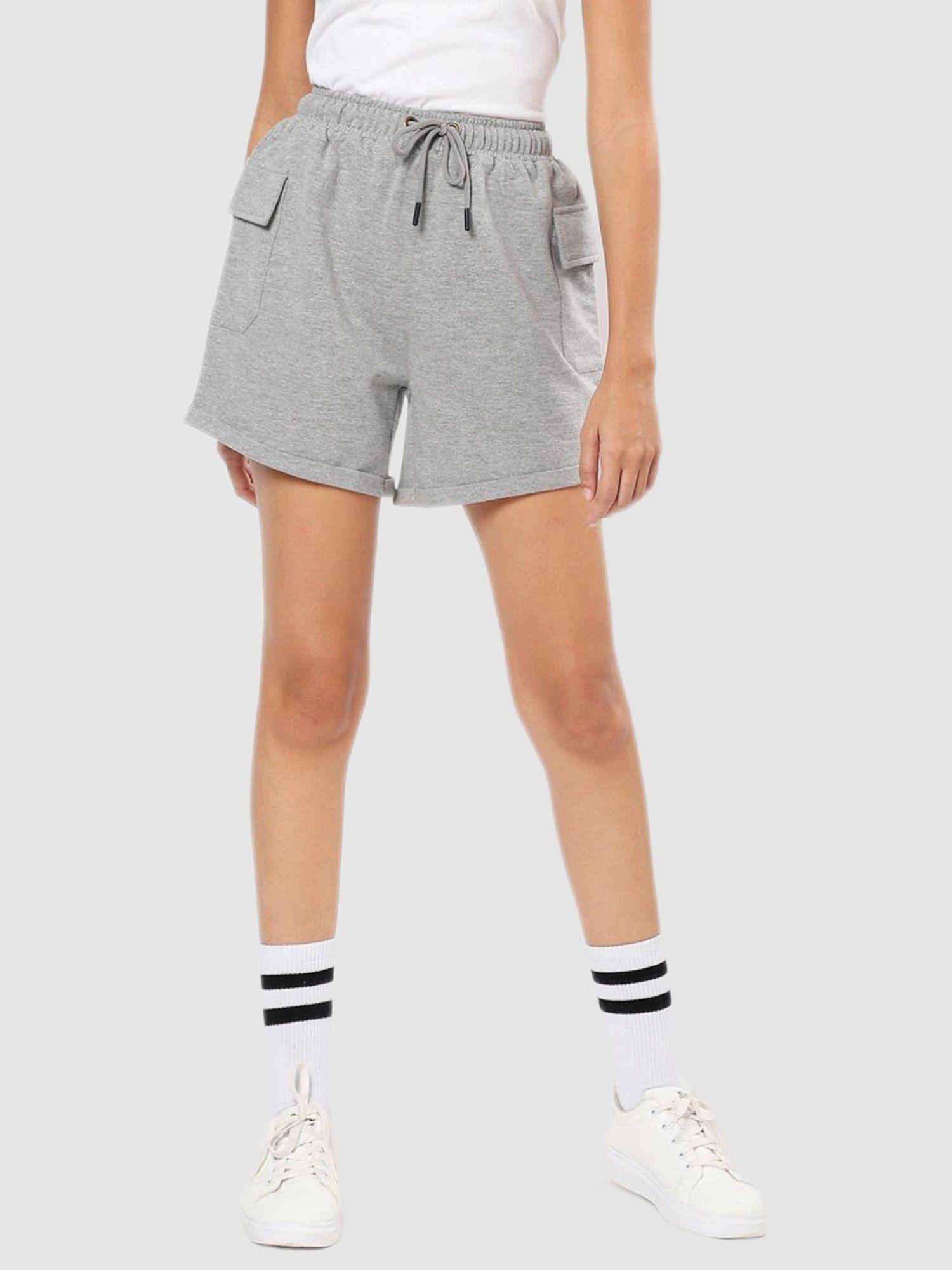 womens grey shorts