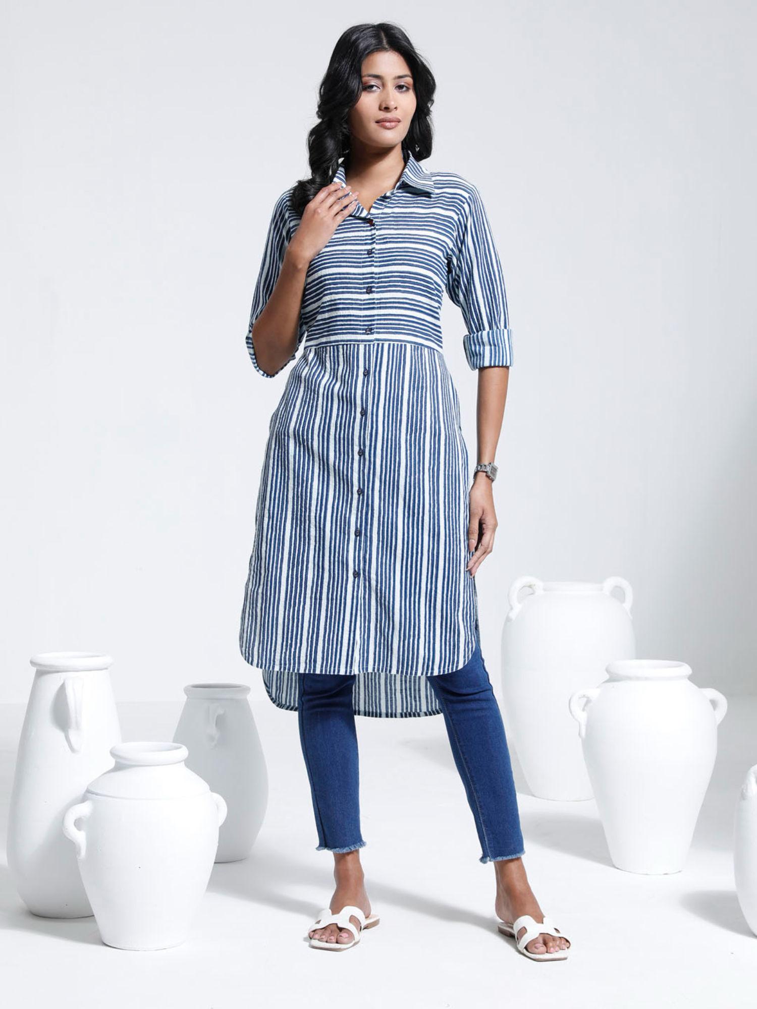 womens indigo blue kurta