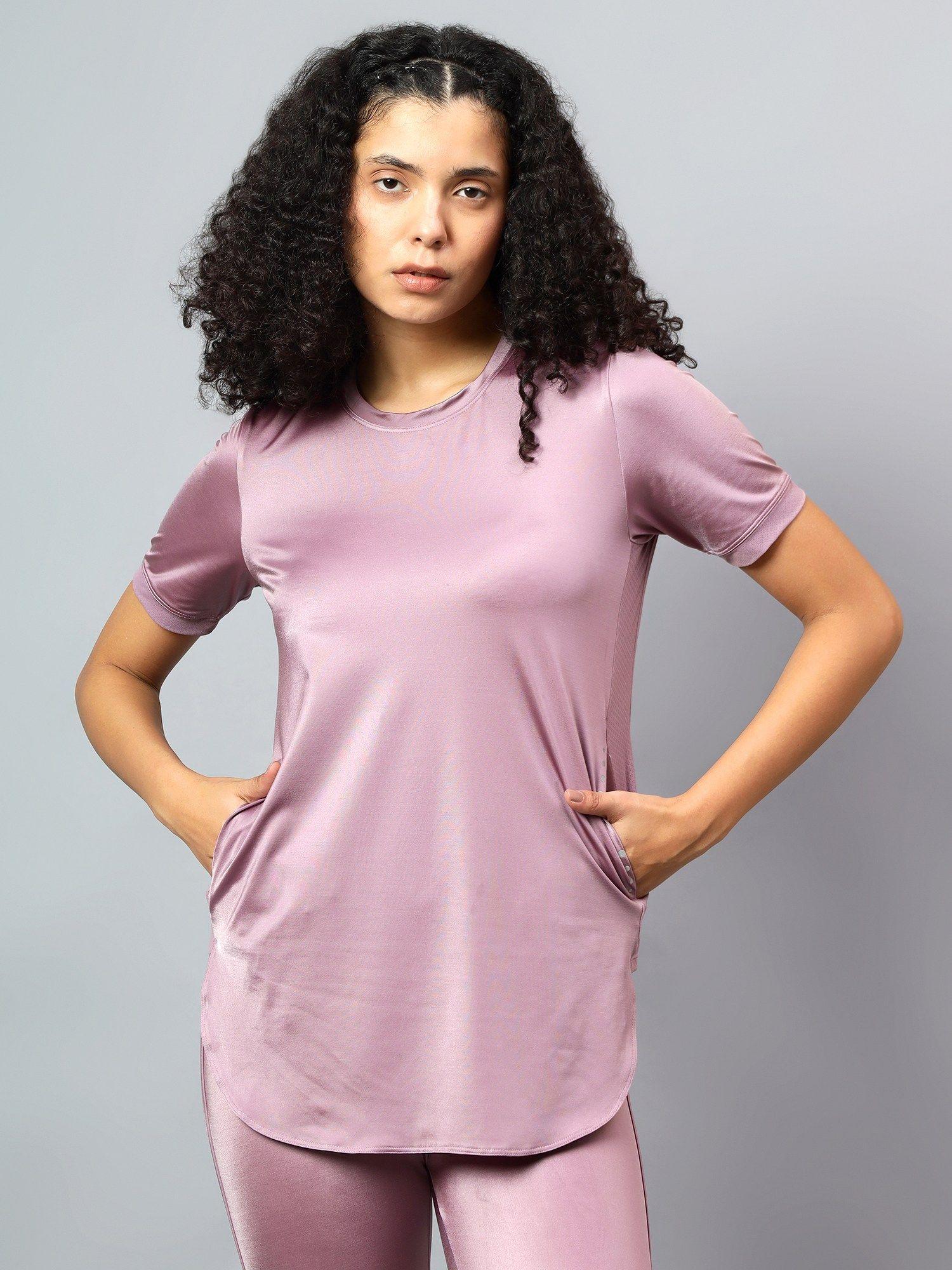 womens lavender active t-shirt