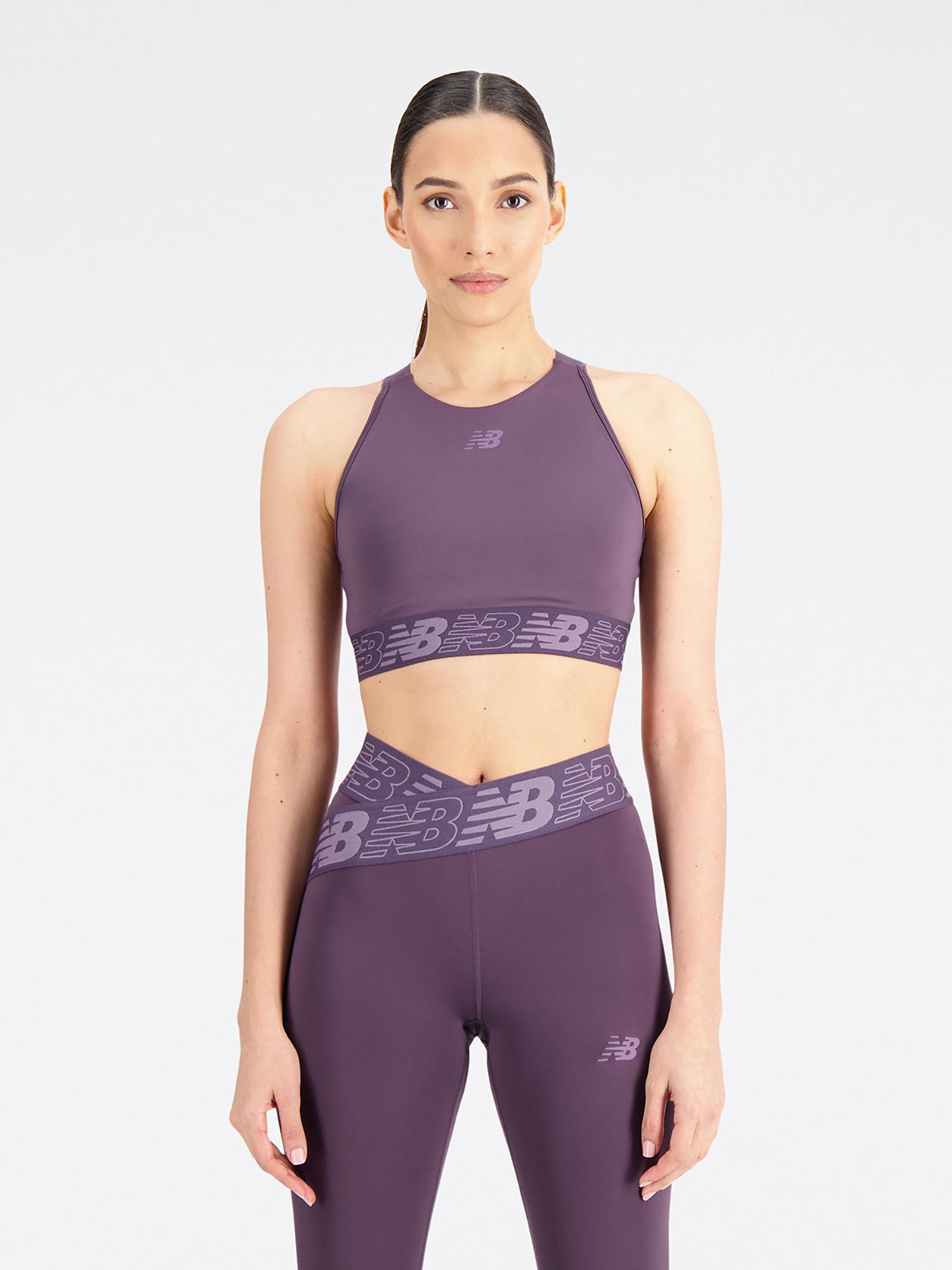 womens lavender sports bra (wb31175)