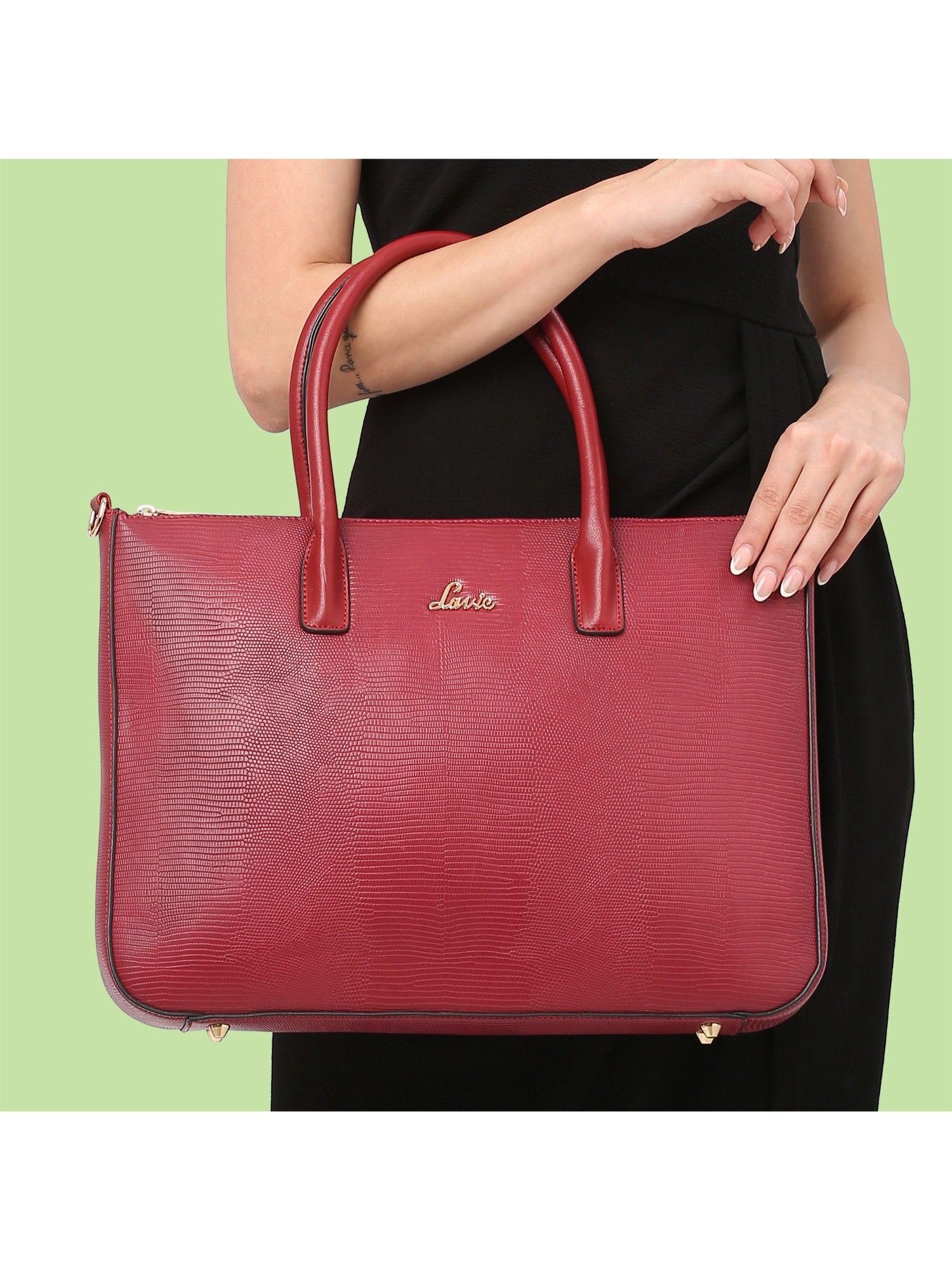 womens liz raily tote maroon (l)