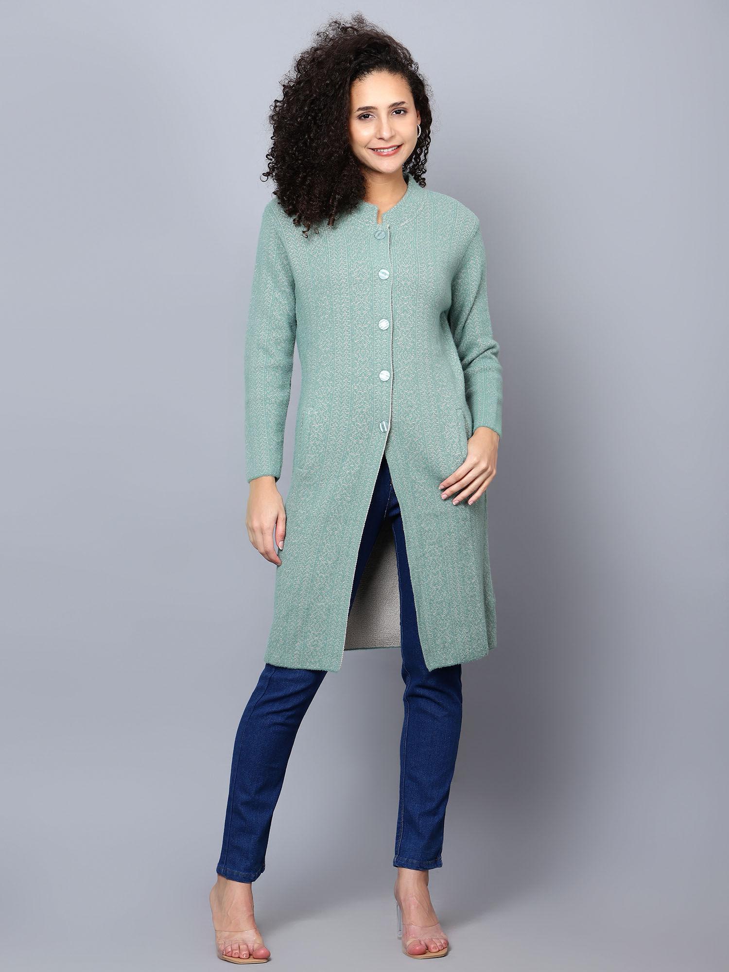 womens long woolen cardigan