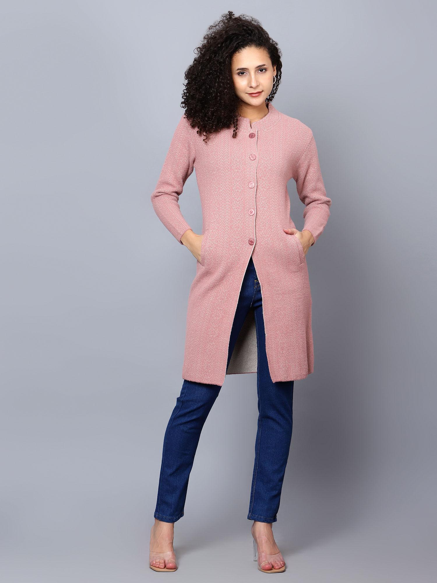 womens long woolen cardigan