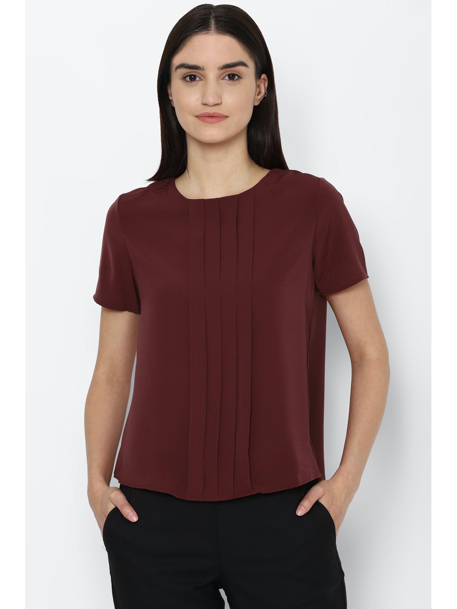 womens maroon top