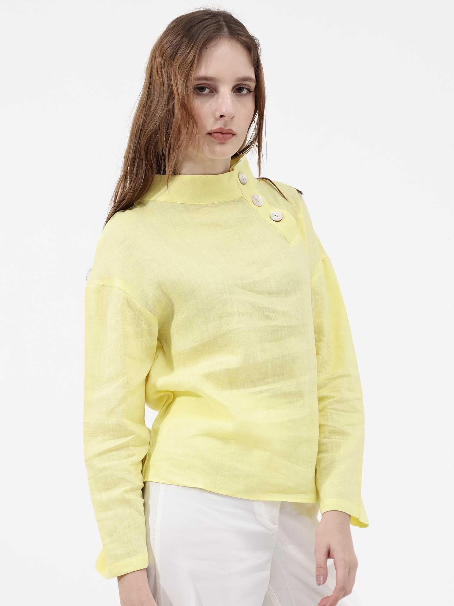 womens mayotte pastel yellow top