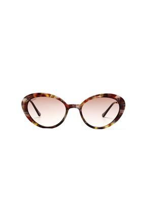 womens metallic- plastic non polarized lens cat eye sunglasses - 2403