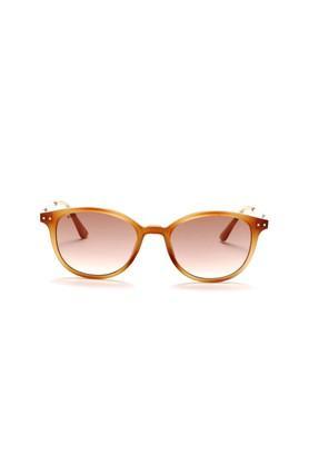 womens metallic- plastic non polarized lens round sunglasses - 2375