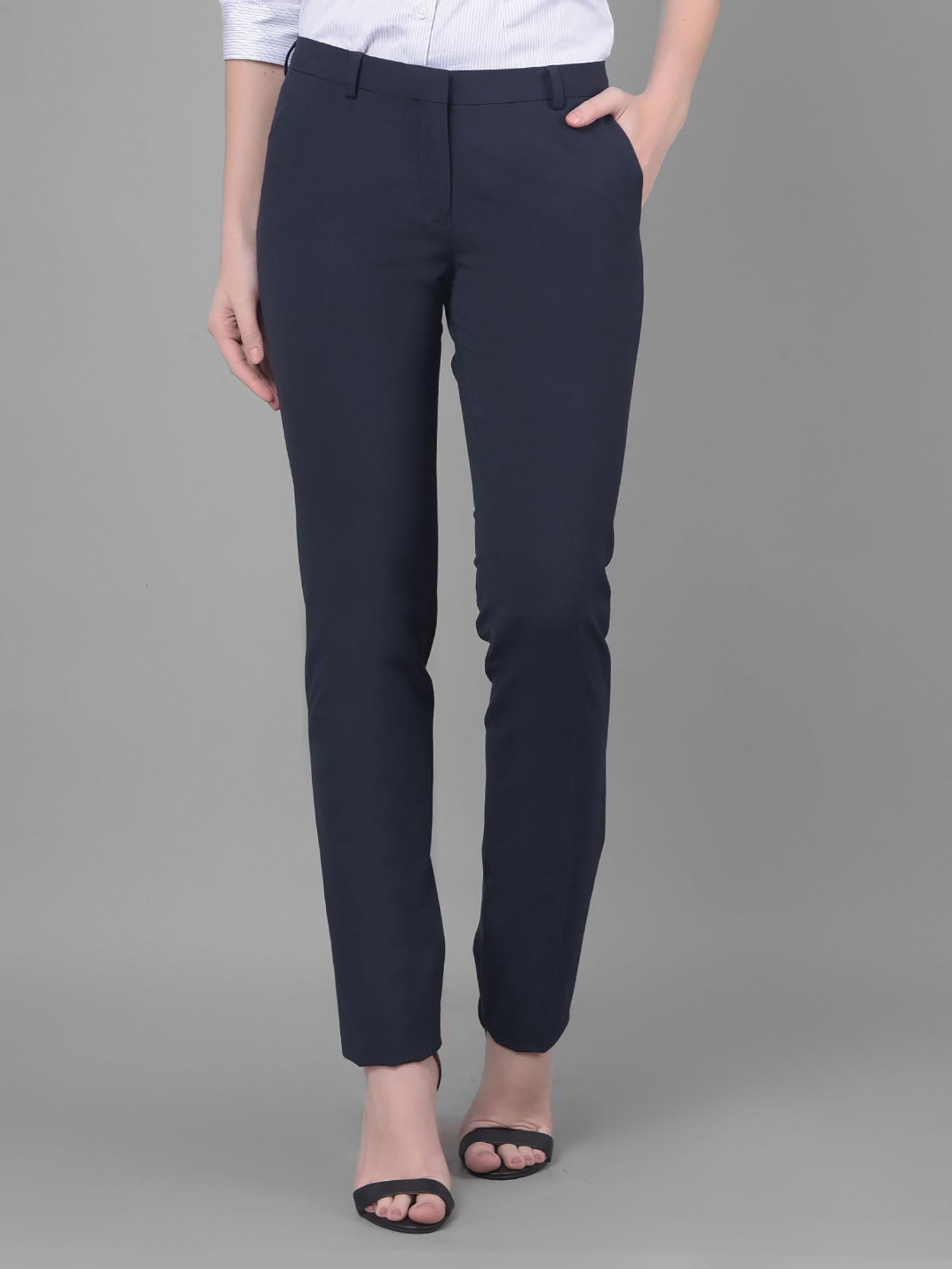 womens navy blue chinos trouser