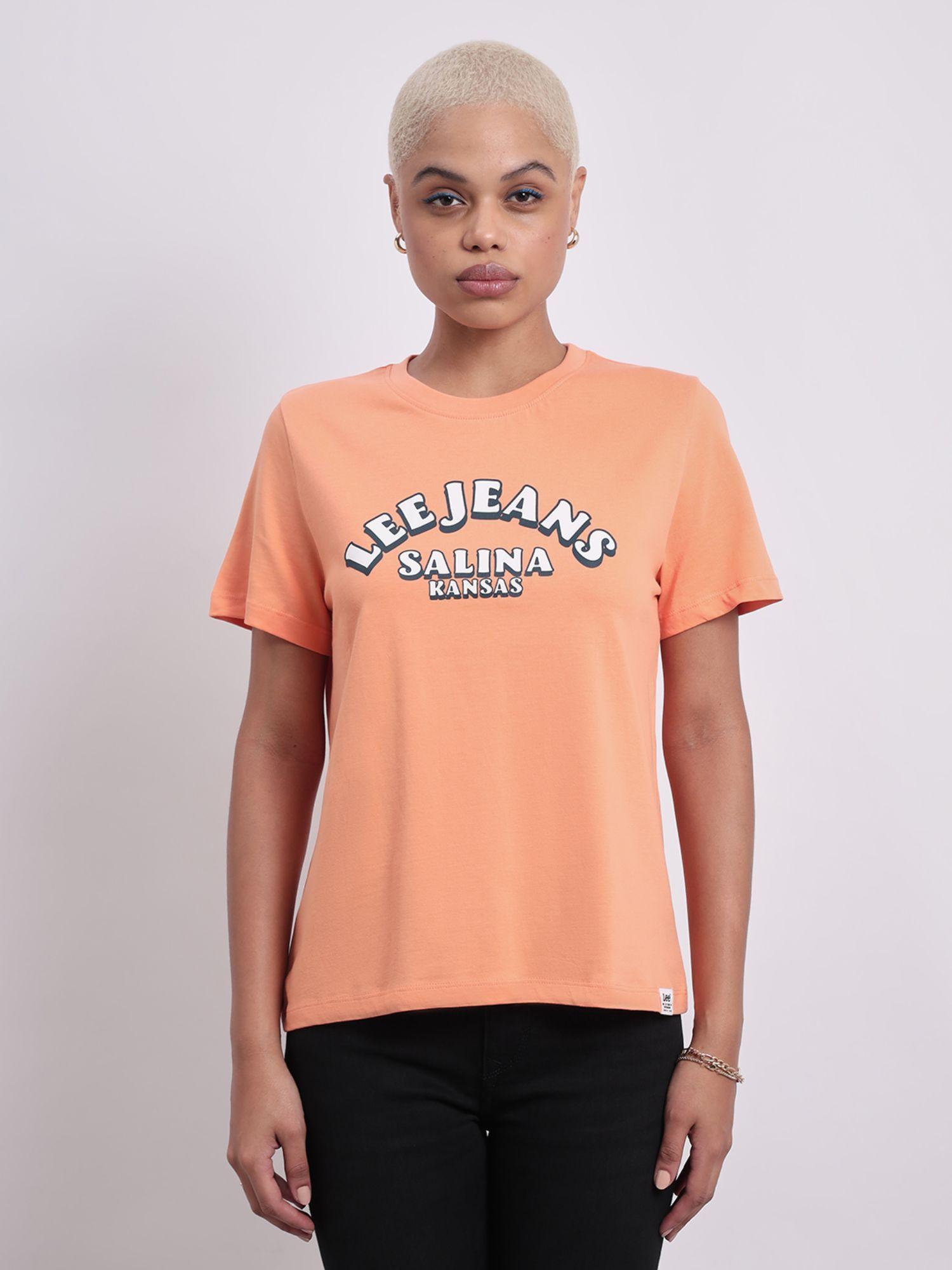 womens orange t-shirt