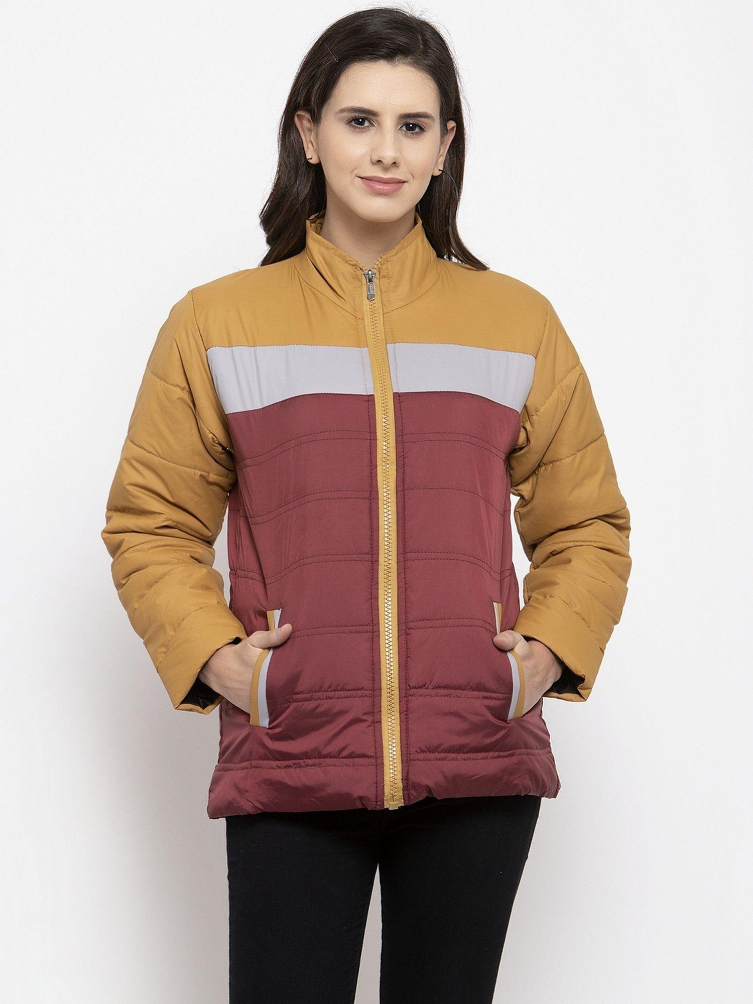 womens parka jacket multi-color