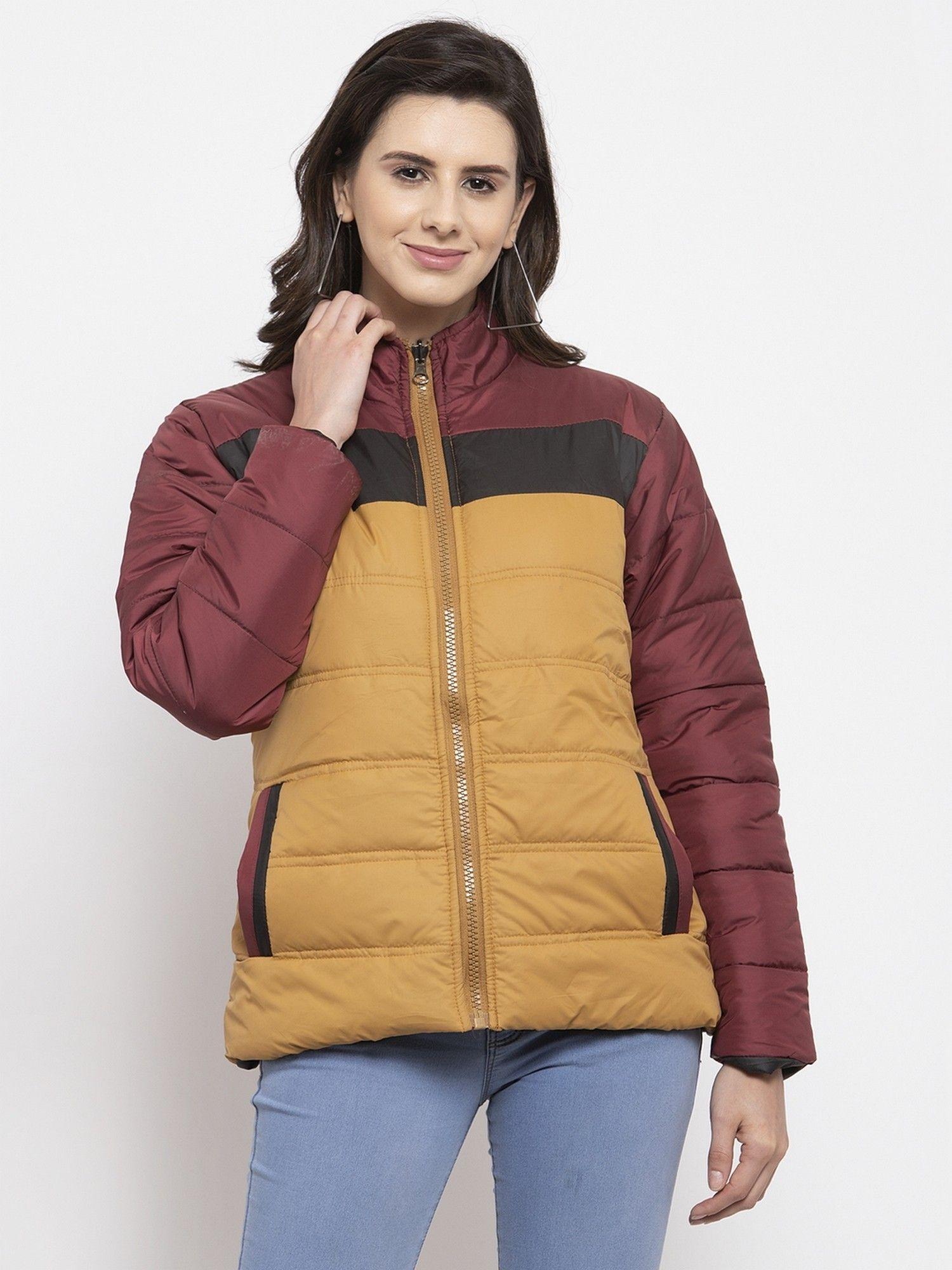 womens parka jacket multi-color