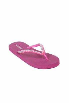 womens patola rubber casual flip flops - pink