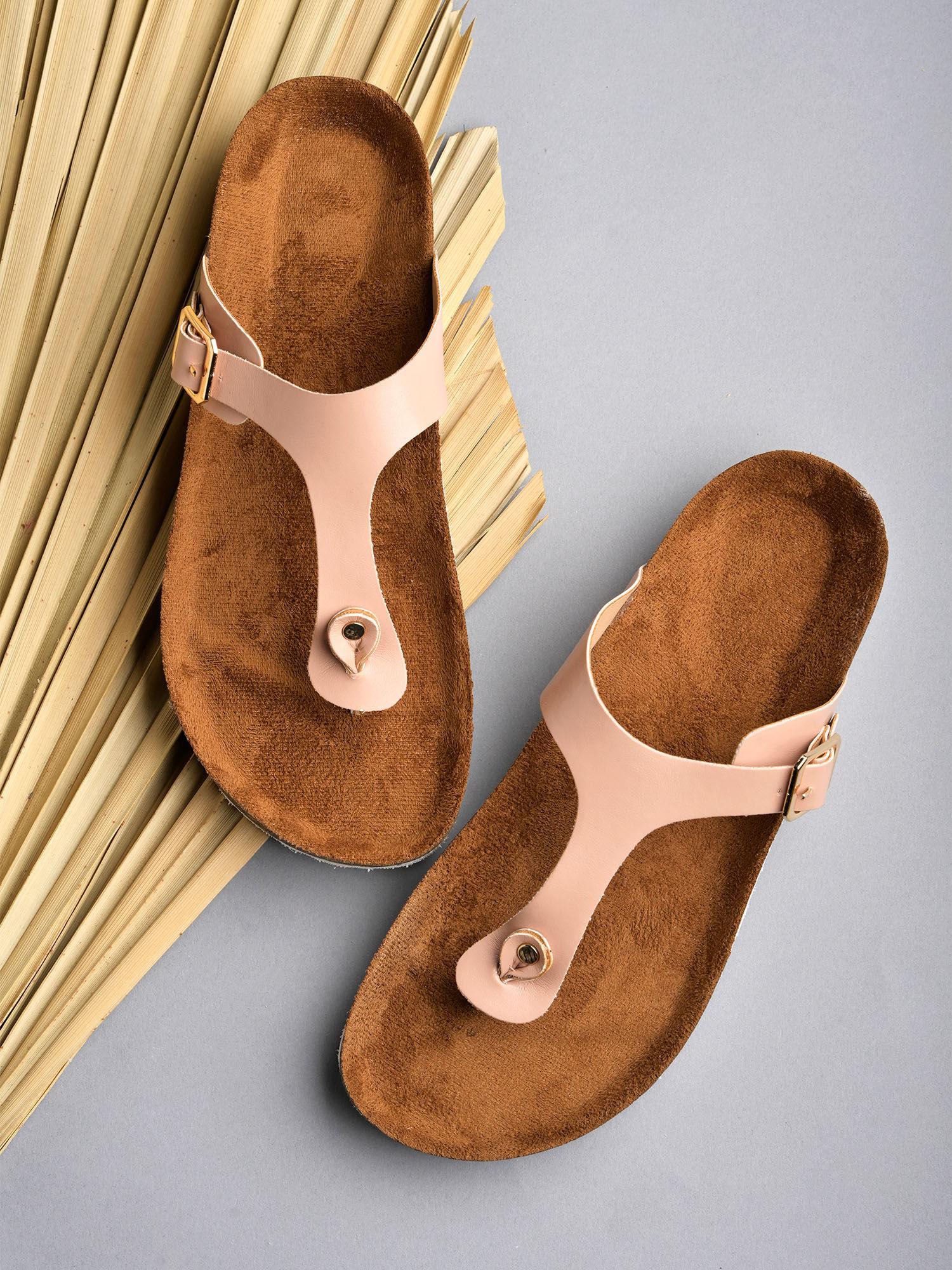 womens peach sandals