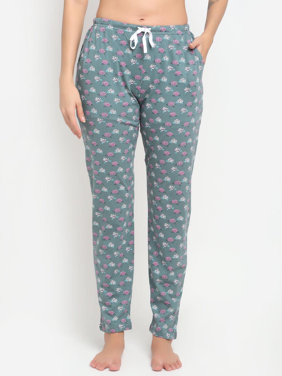 womens printed pyjamas grey