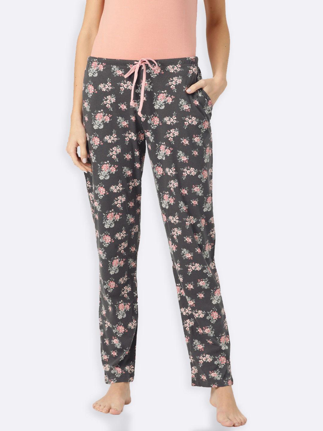 womens printed pyjamas grey