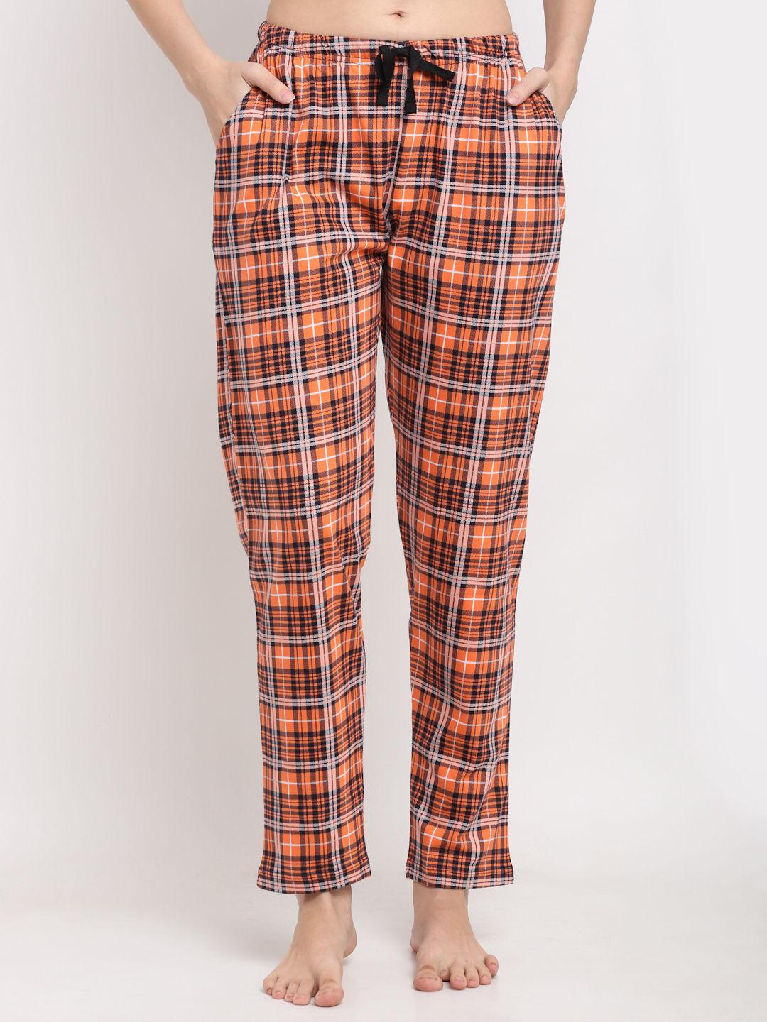 womens printed pyjamas orange