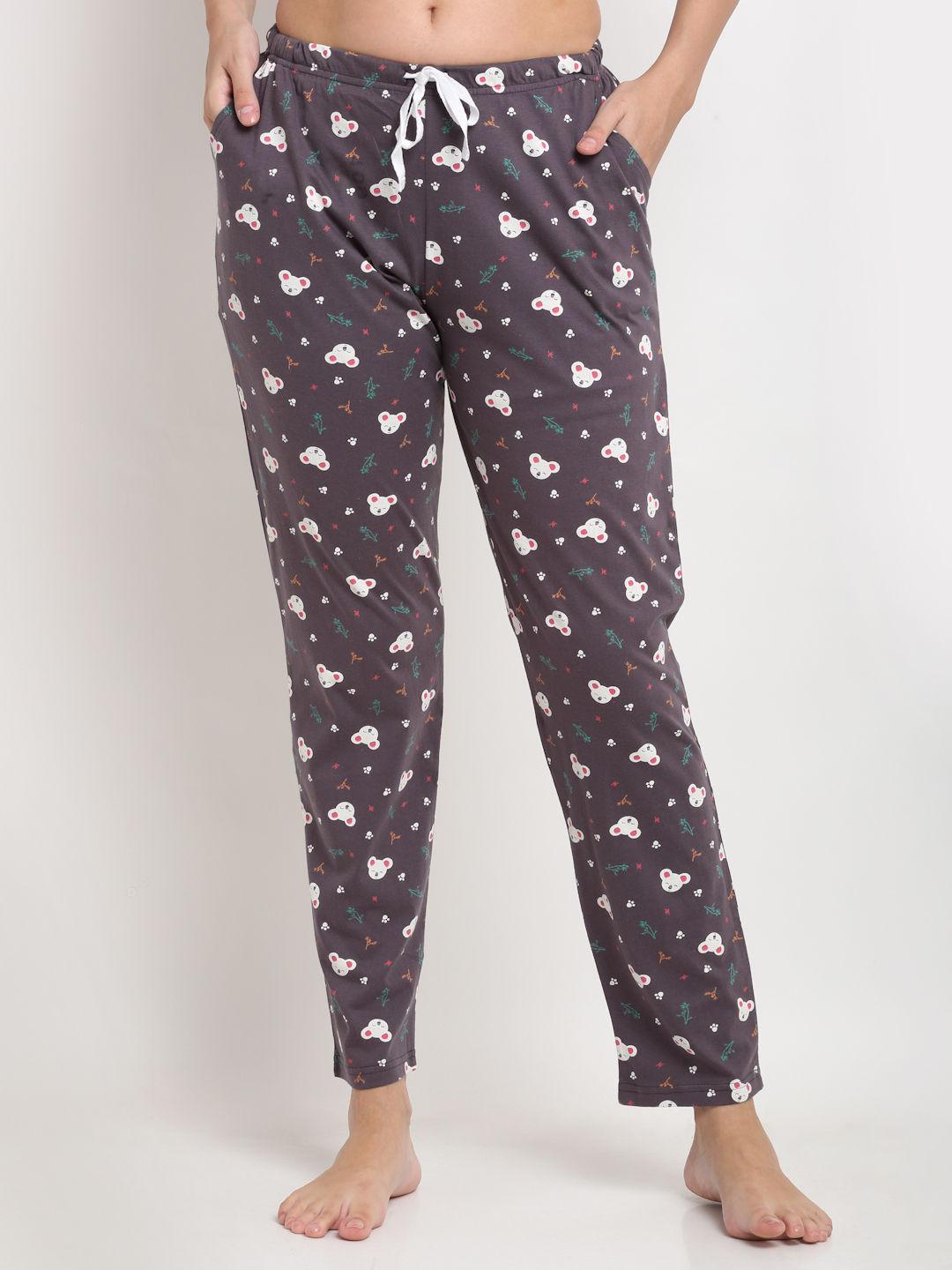 womens printed pyjamas purple