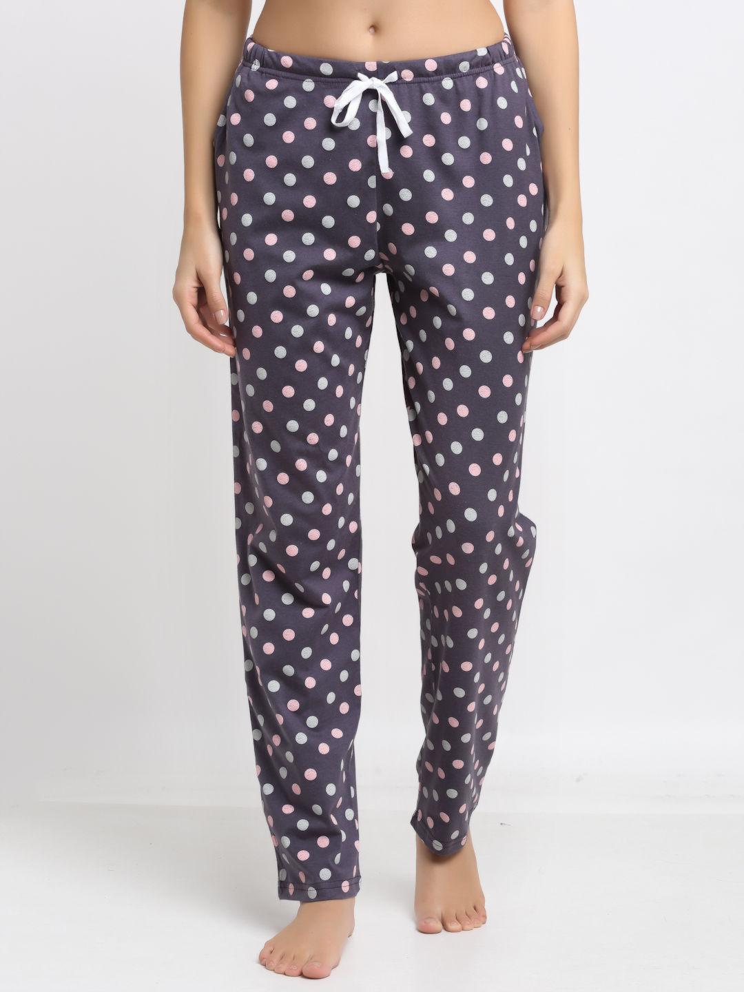 womens printed pyjamas purple