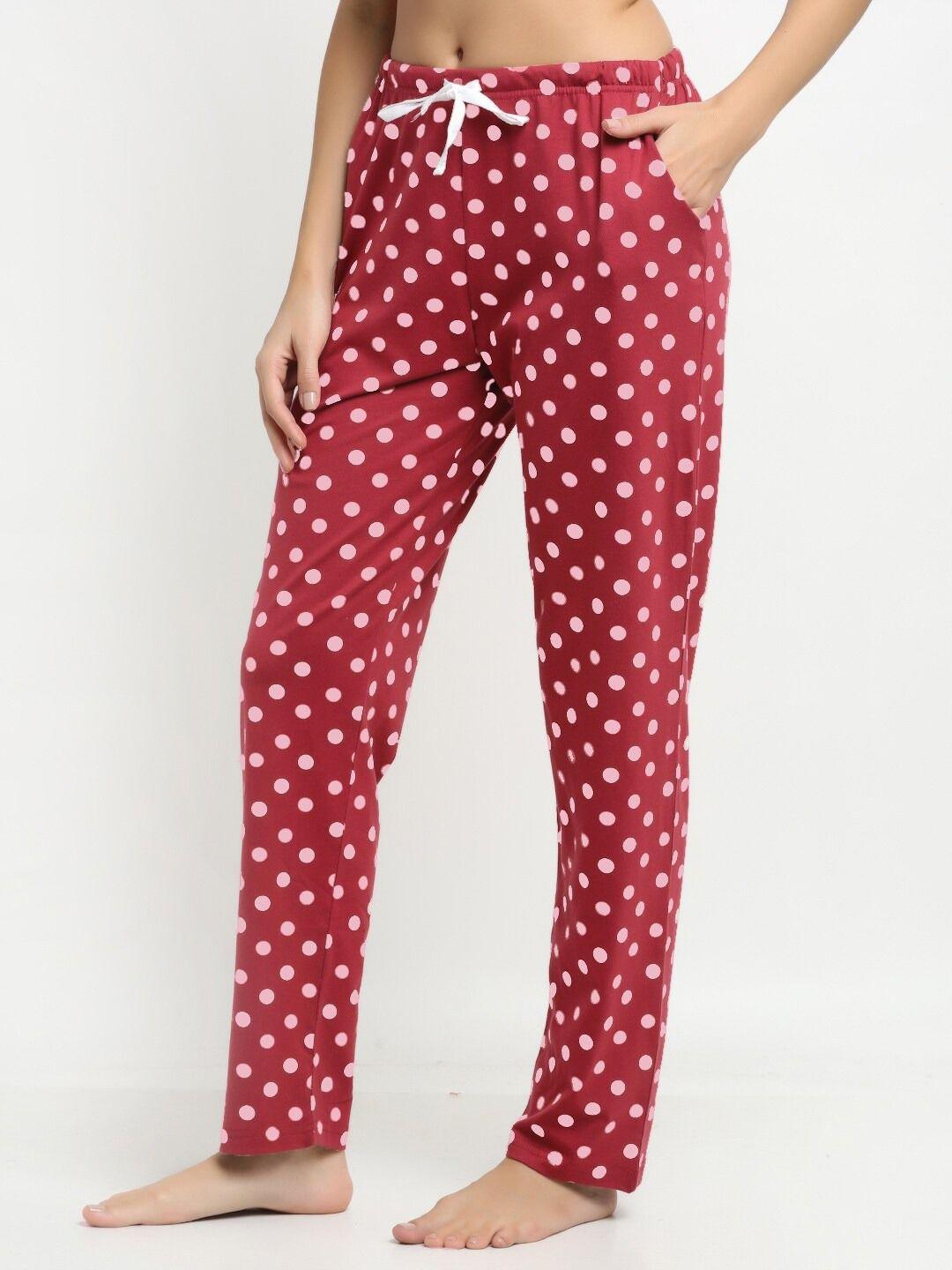 womens printed pyjamas red