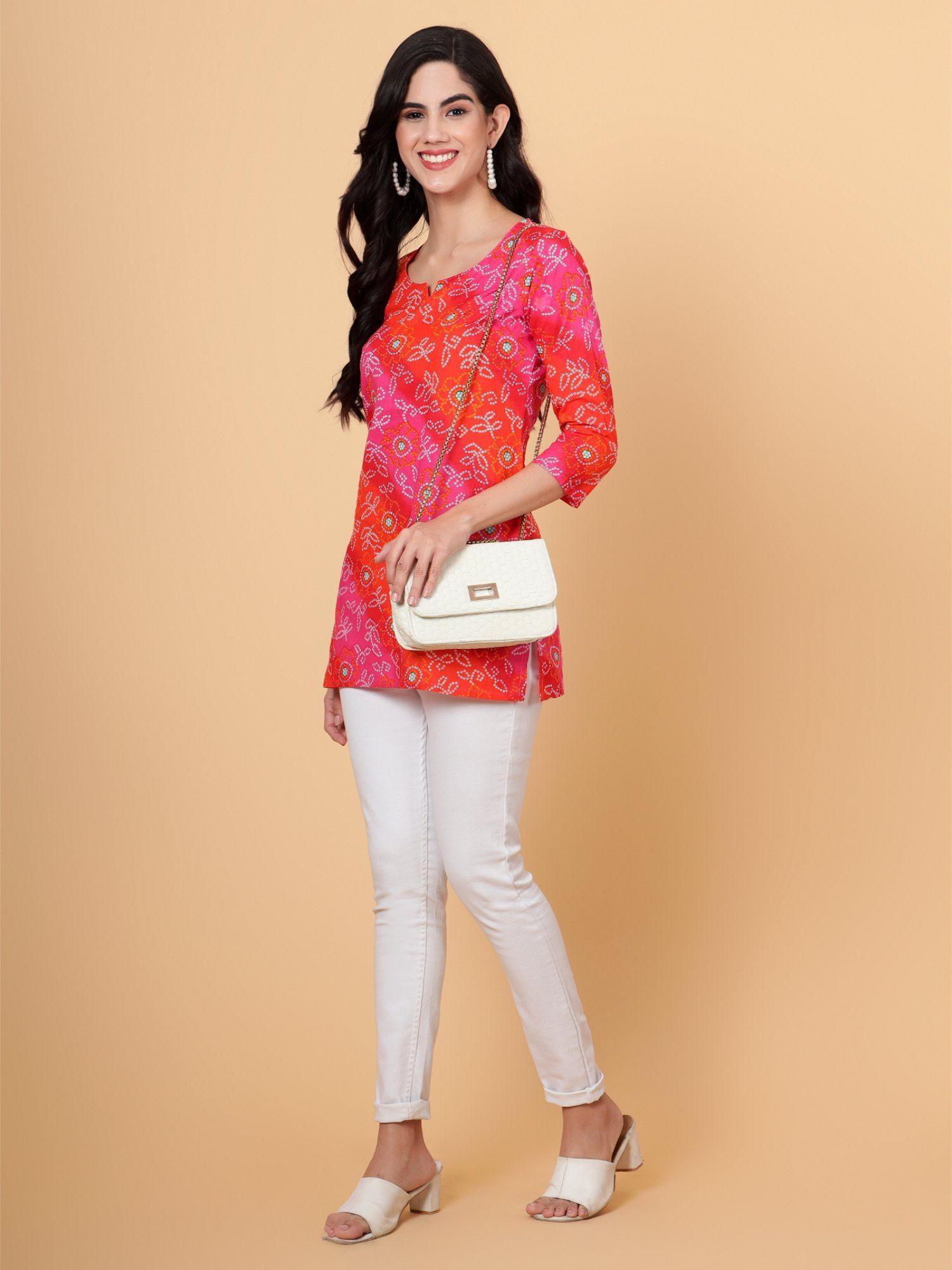 womens printed tunic