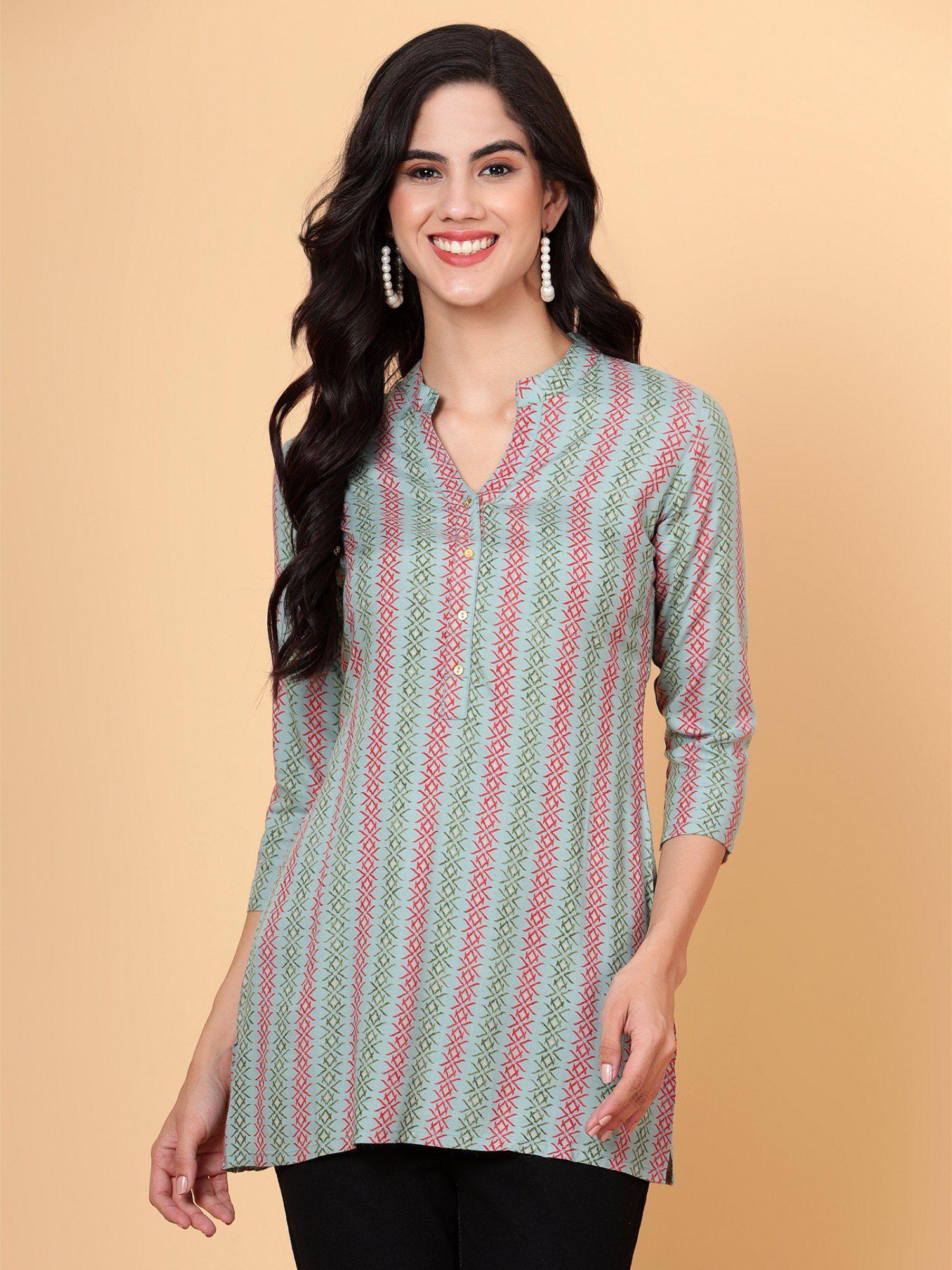 womens printed tunic