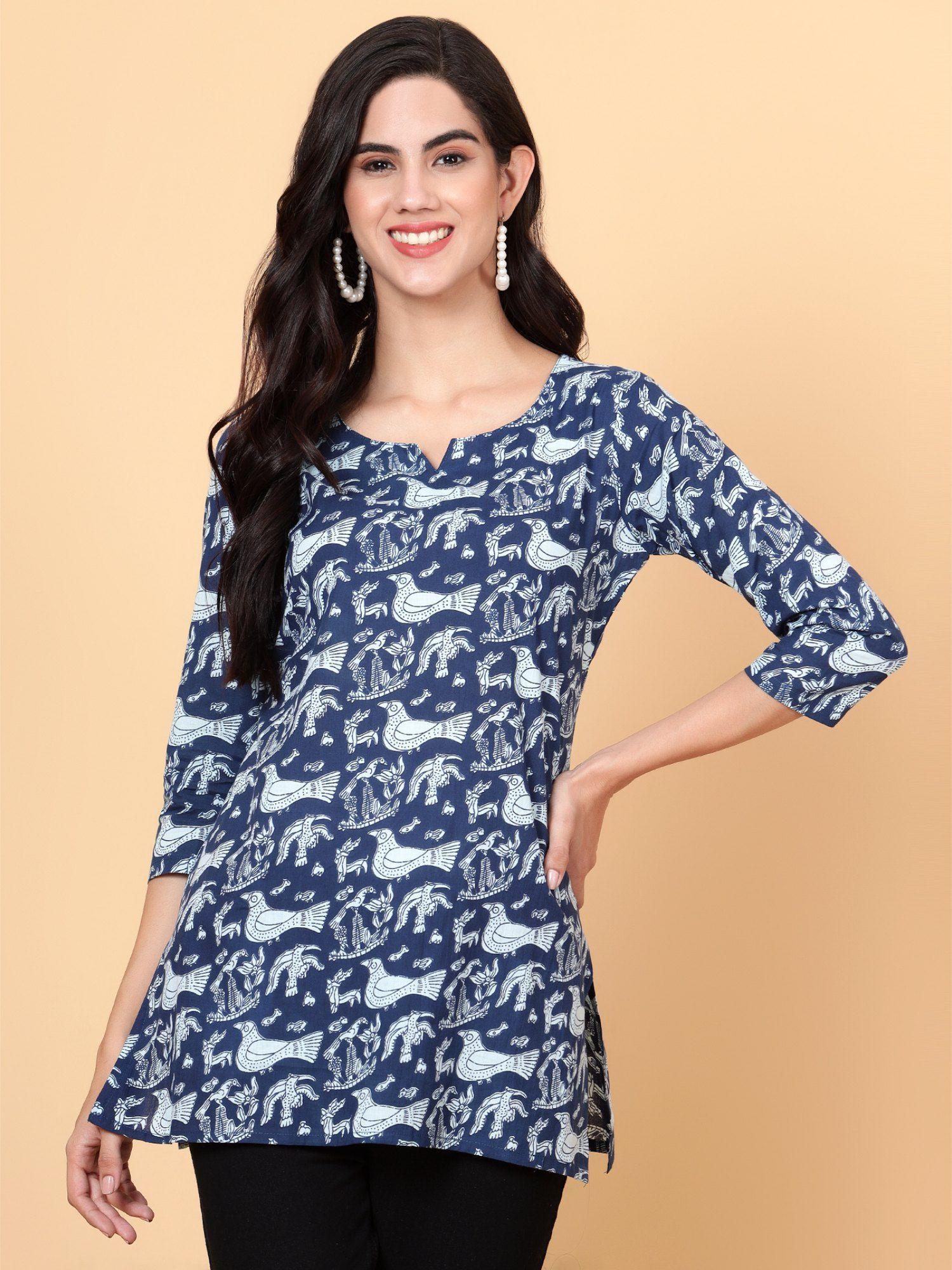 womens printed tunic