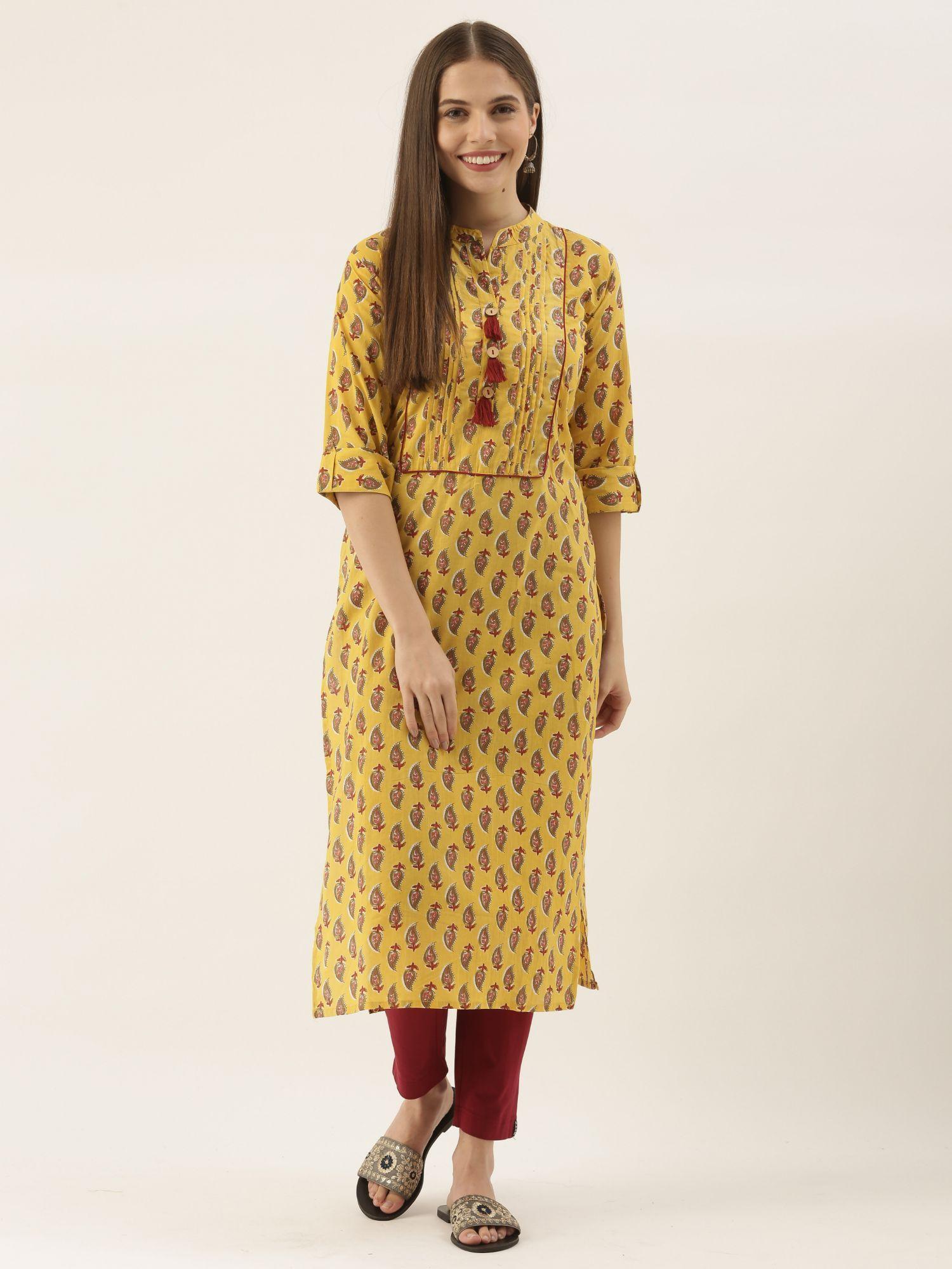 womens pure cambric cotton jaipuri block printed kurti