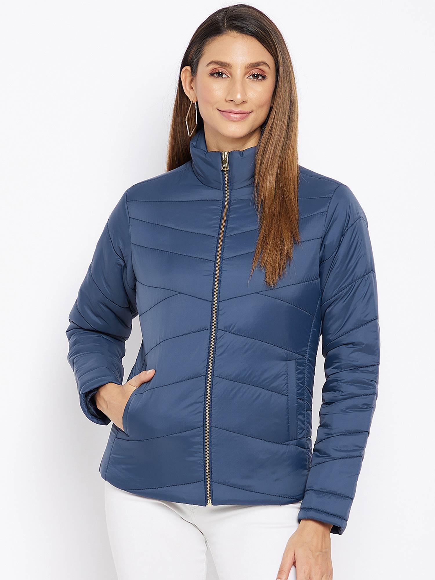 womens quilted long sleeves jacket