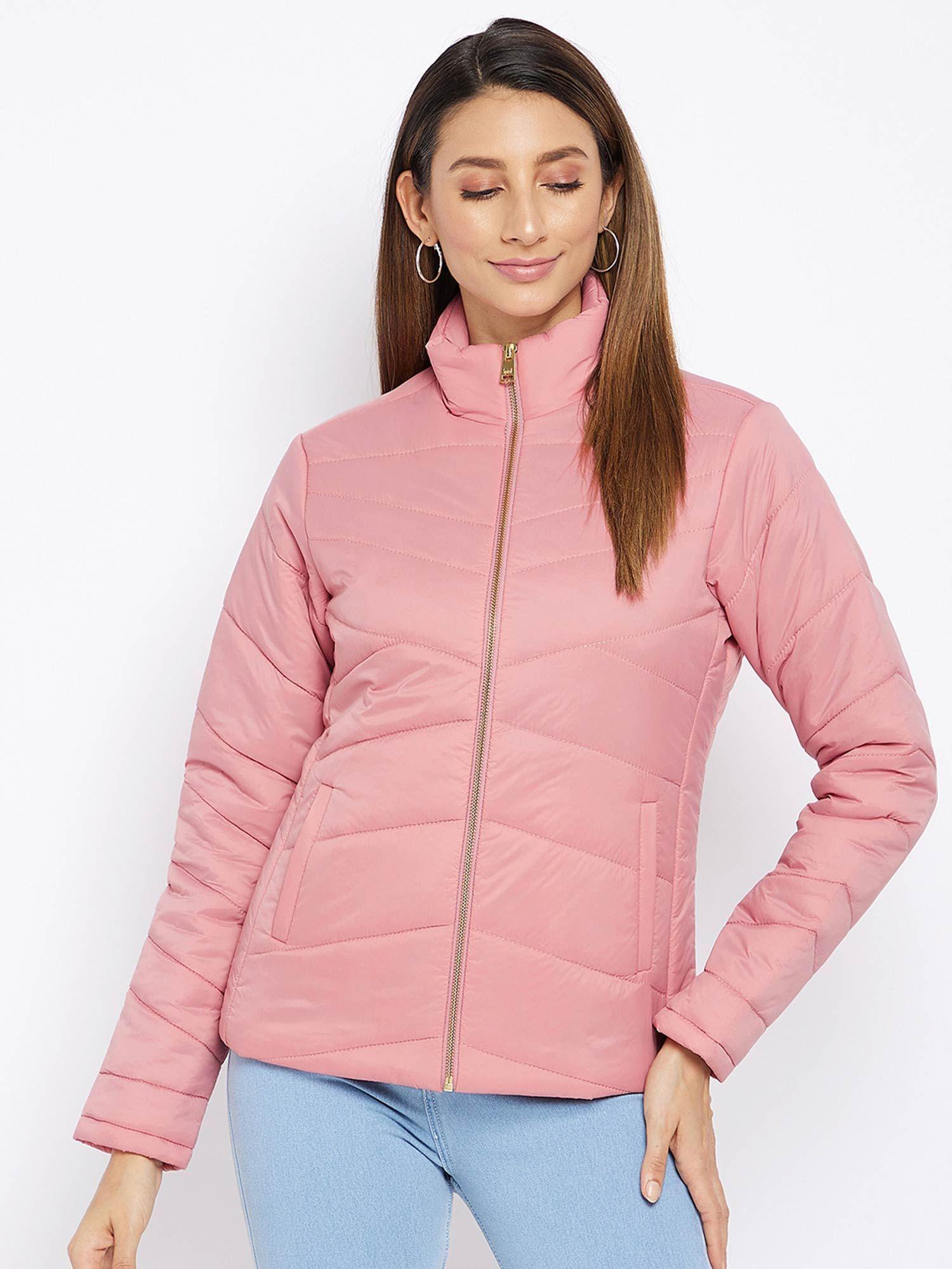 womens quilted long sleeves jacket