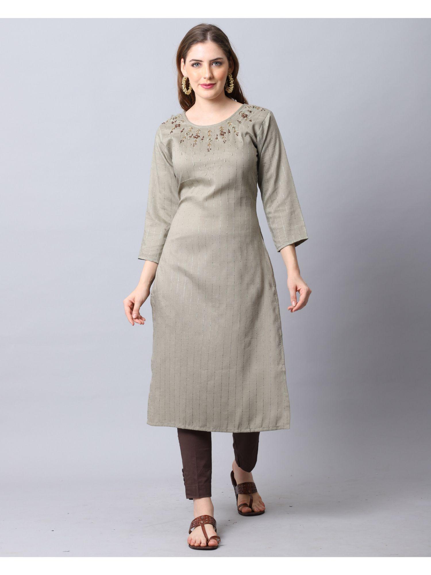 womens rayon viscose hand work kurti