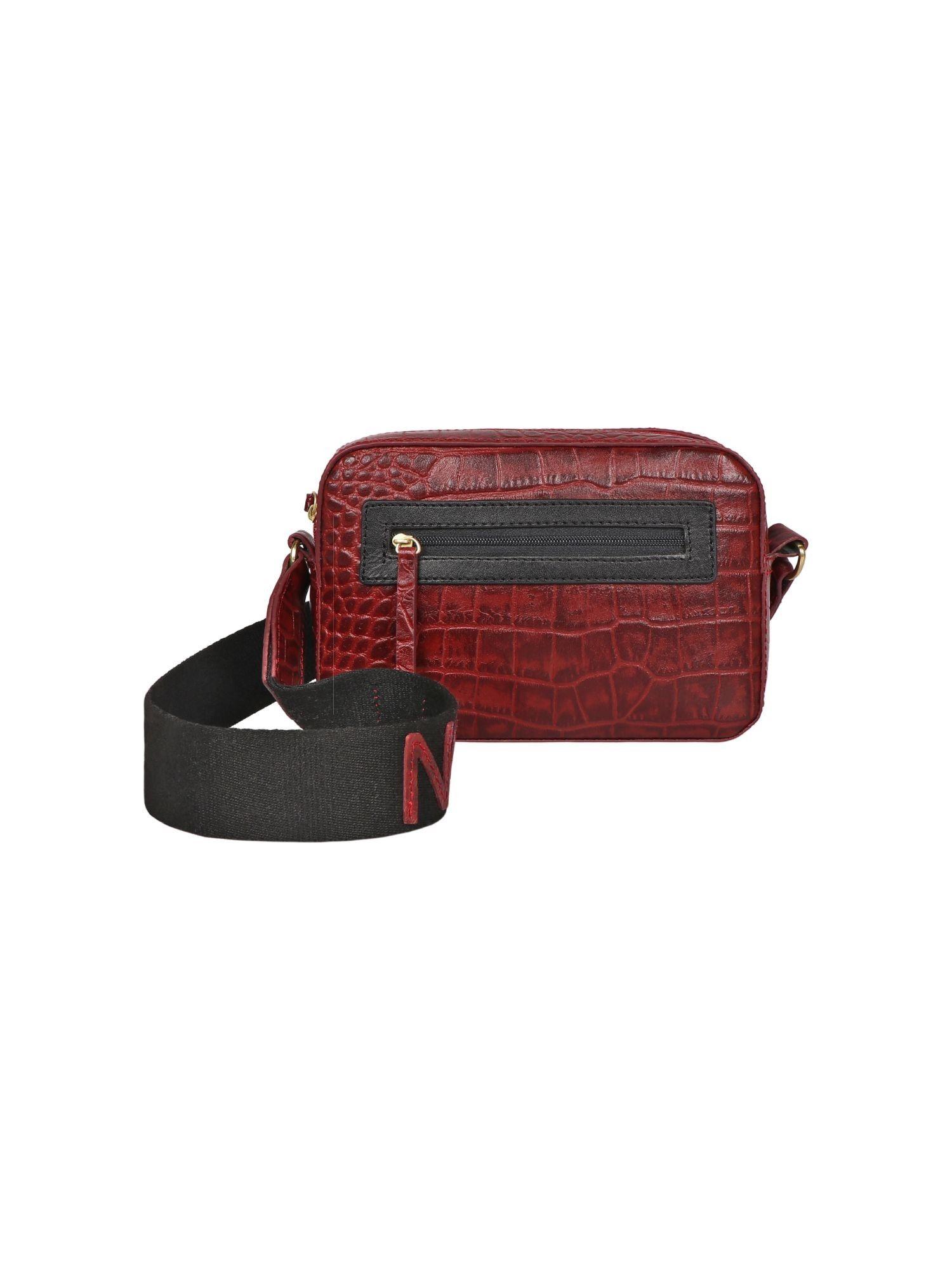 womens red crossbody sling bag (s)