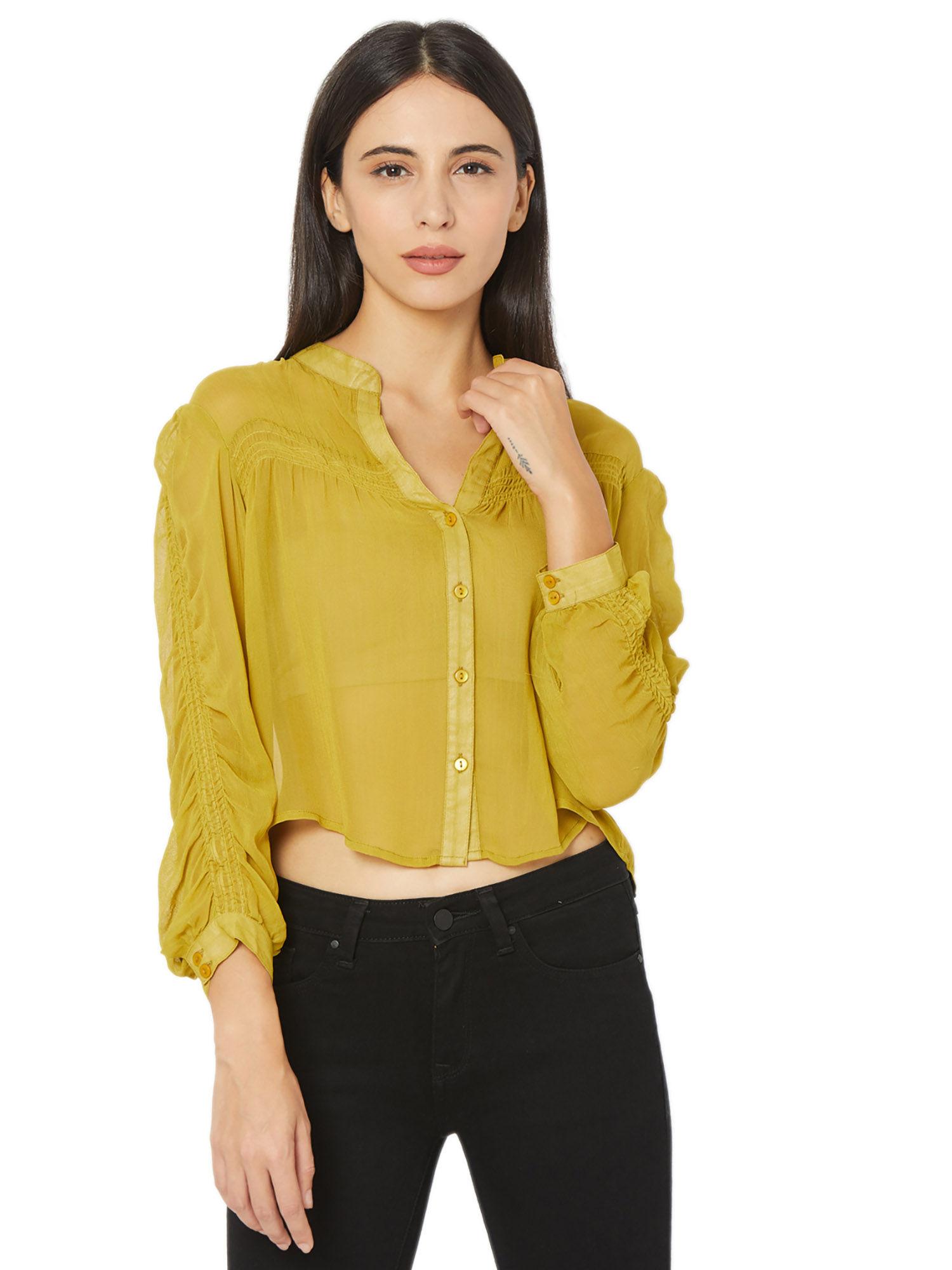 womens regular fit solid olive shirts