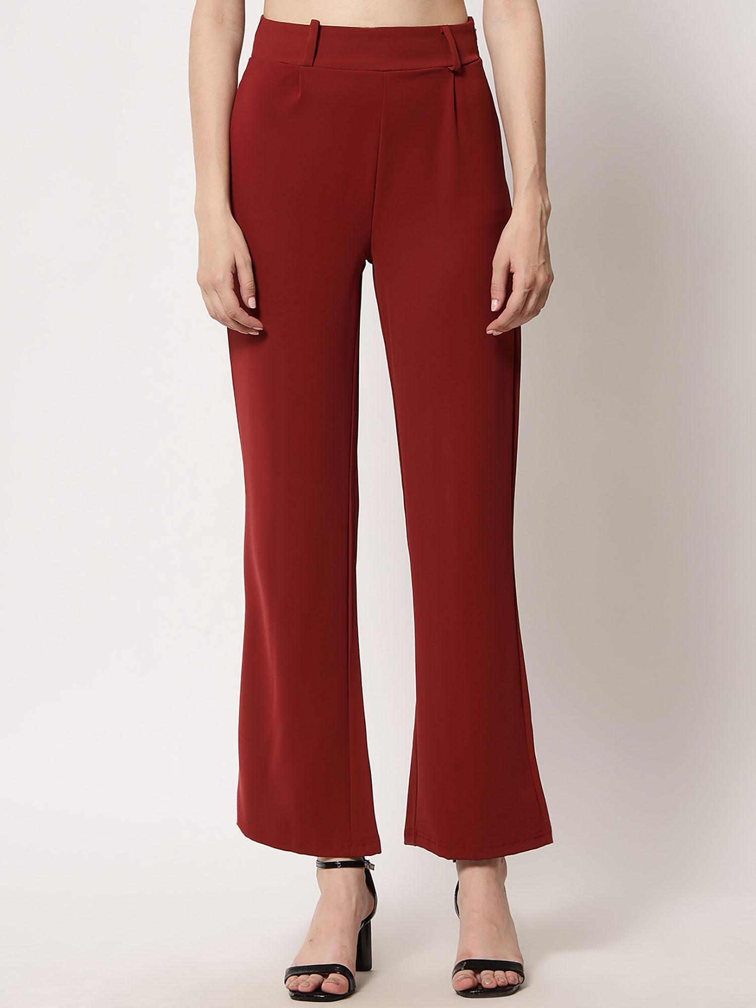 womens regular fit viscose rayon trousers