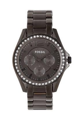 womens riley black dial stainless steel multi-function watch - es4519i