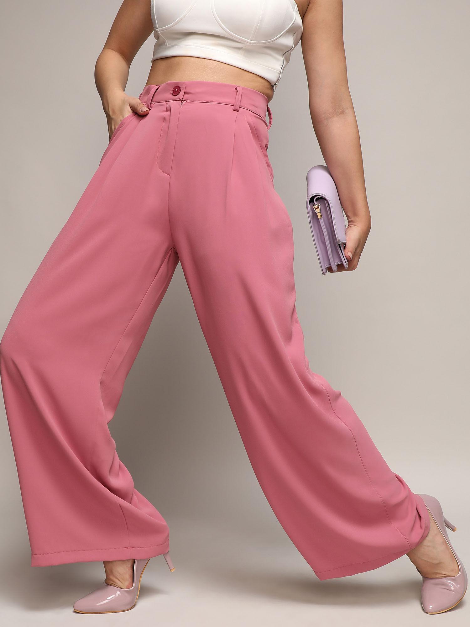 womens salmon pink tailored trouser