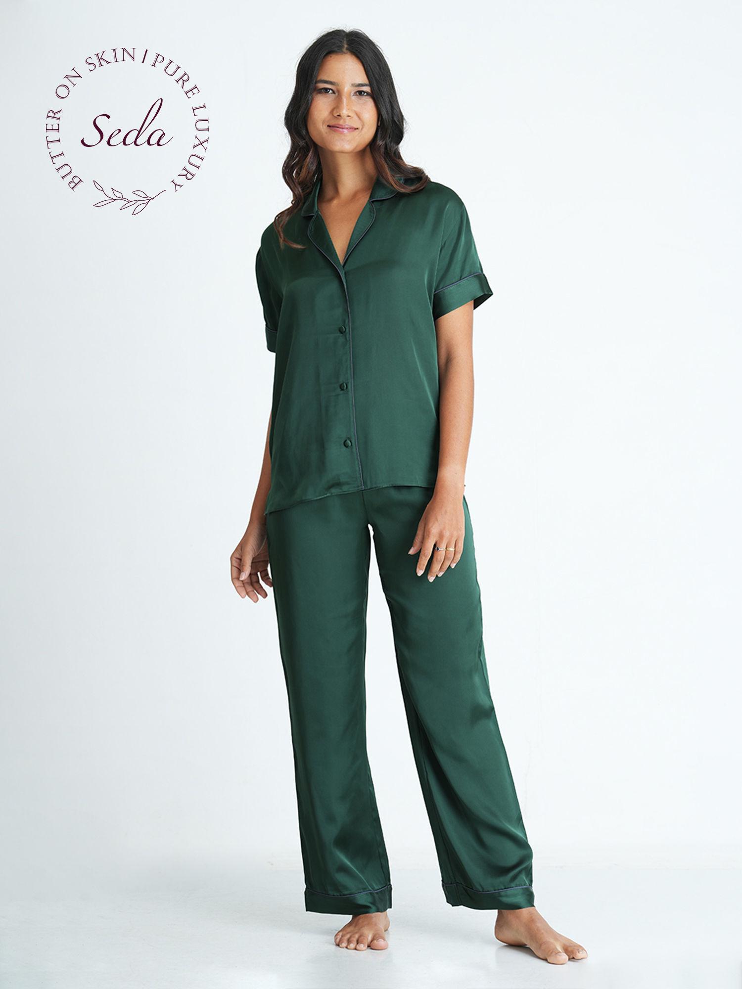 womens satin pyjama (set of 2)