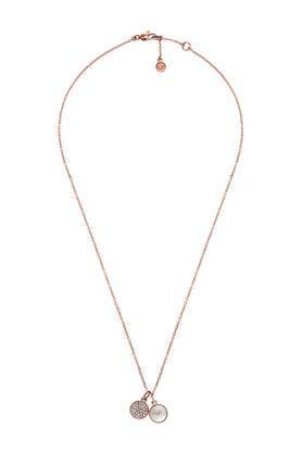 womens signature rose gold necklace - egs2158221